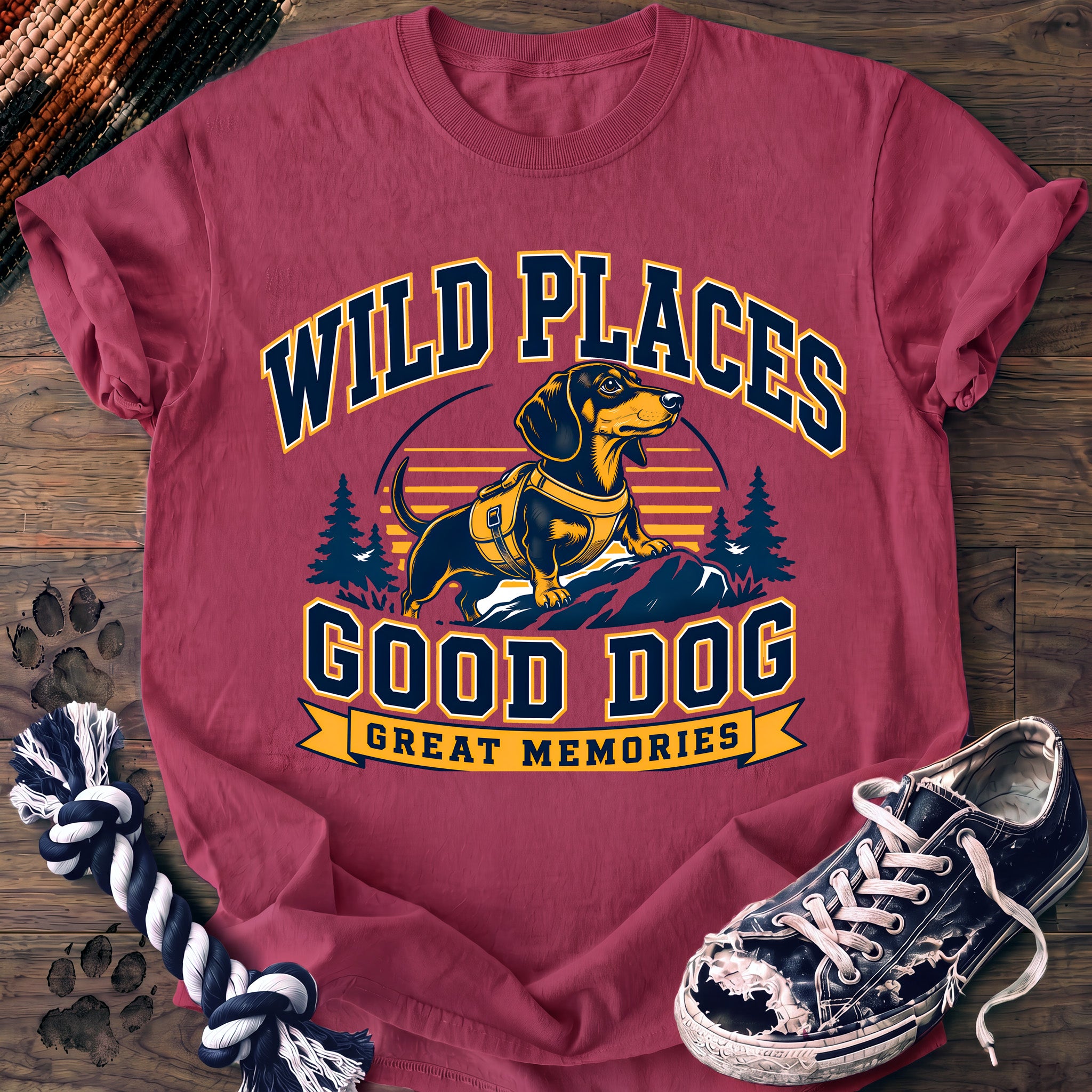 PAWSSION CLUB t-shirt in Crunchberry color - SKU PC-0122