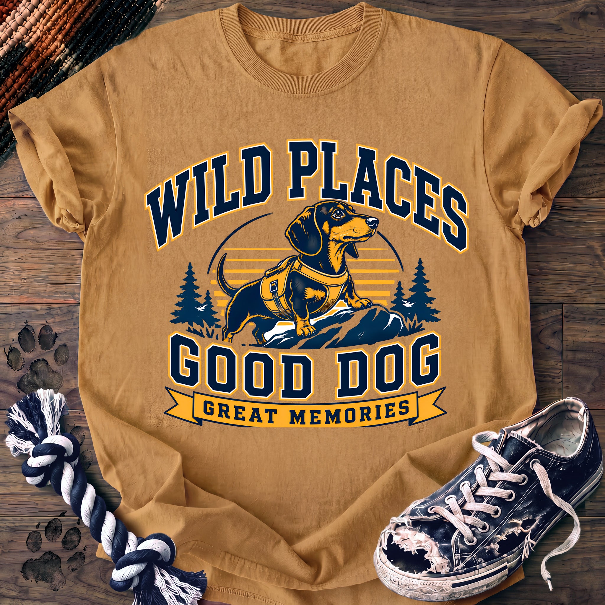 PAWSSION CLUB t-shirt in Mustard color - SKU PC-0122