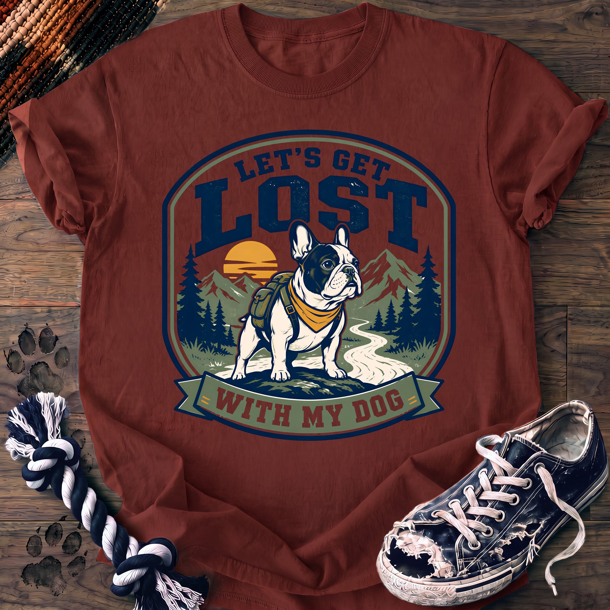 PAWSSION CLUB t-shirt in Brick color - SKU PC-0125