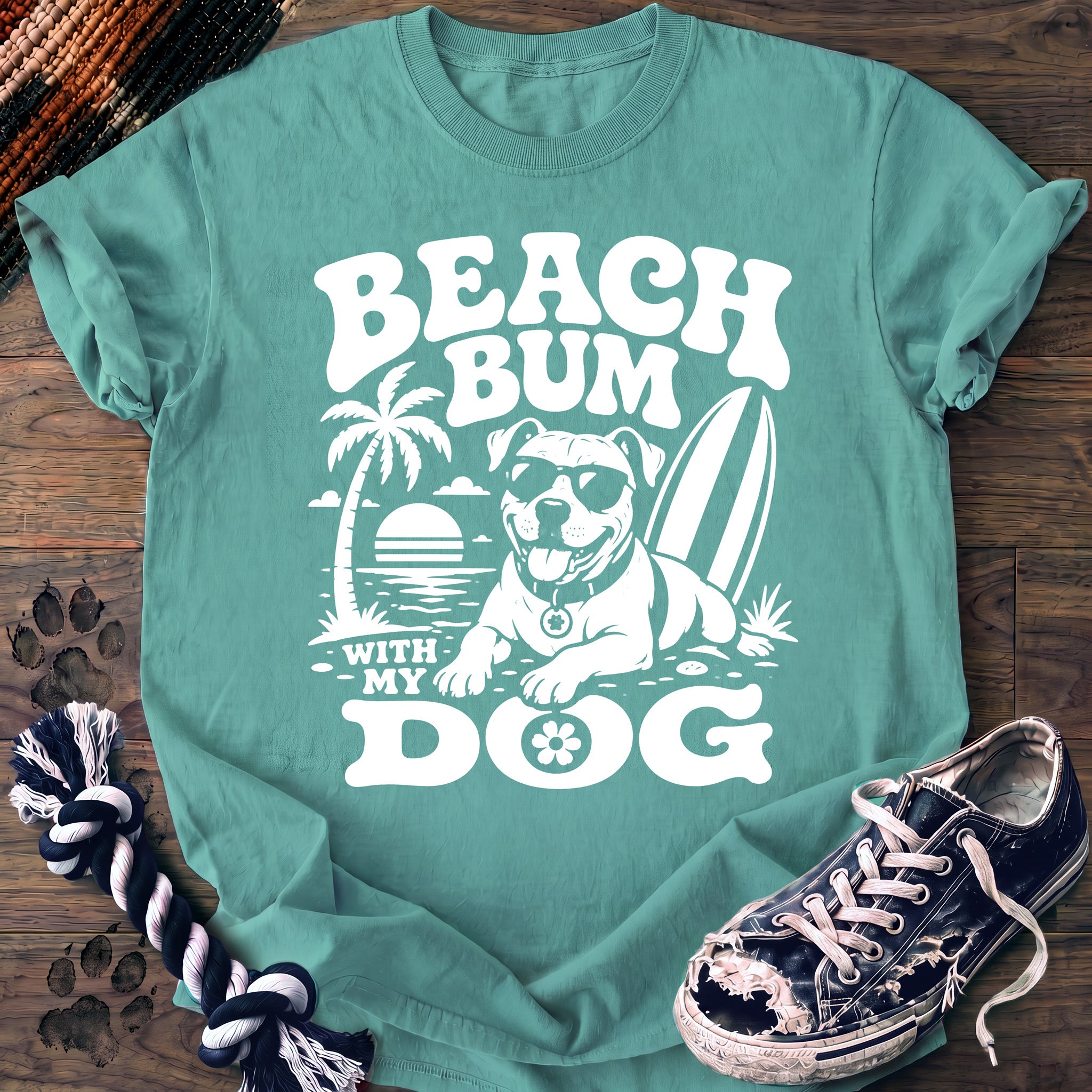 PAWSSION CLUB t-shirt in ChalkyMint color - SKU PC-0127