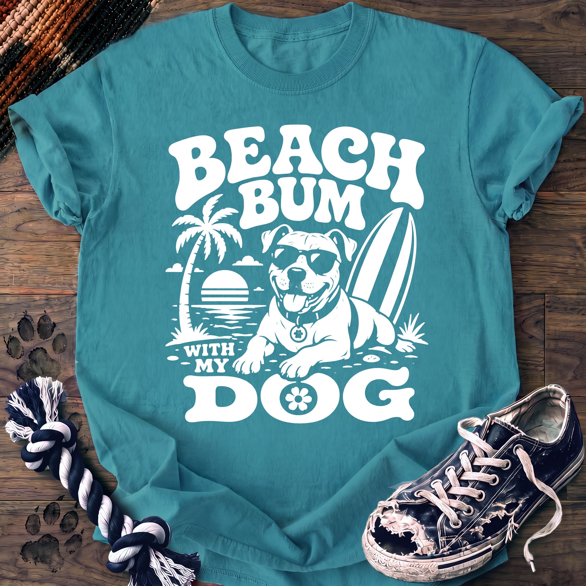 PAWSSION CLUB t-shirt in LagoonBlue color - SKU PC-0127