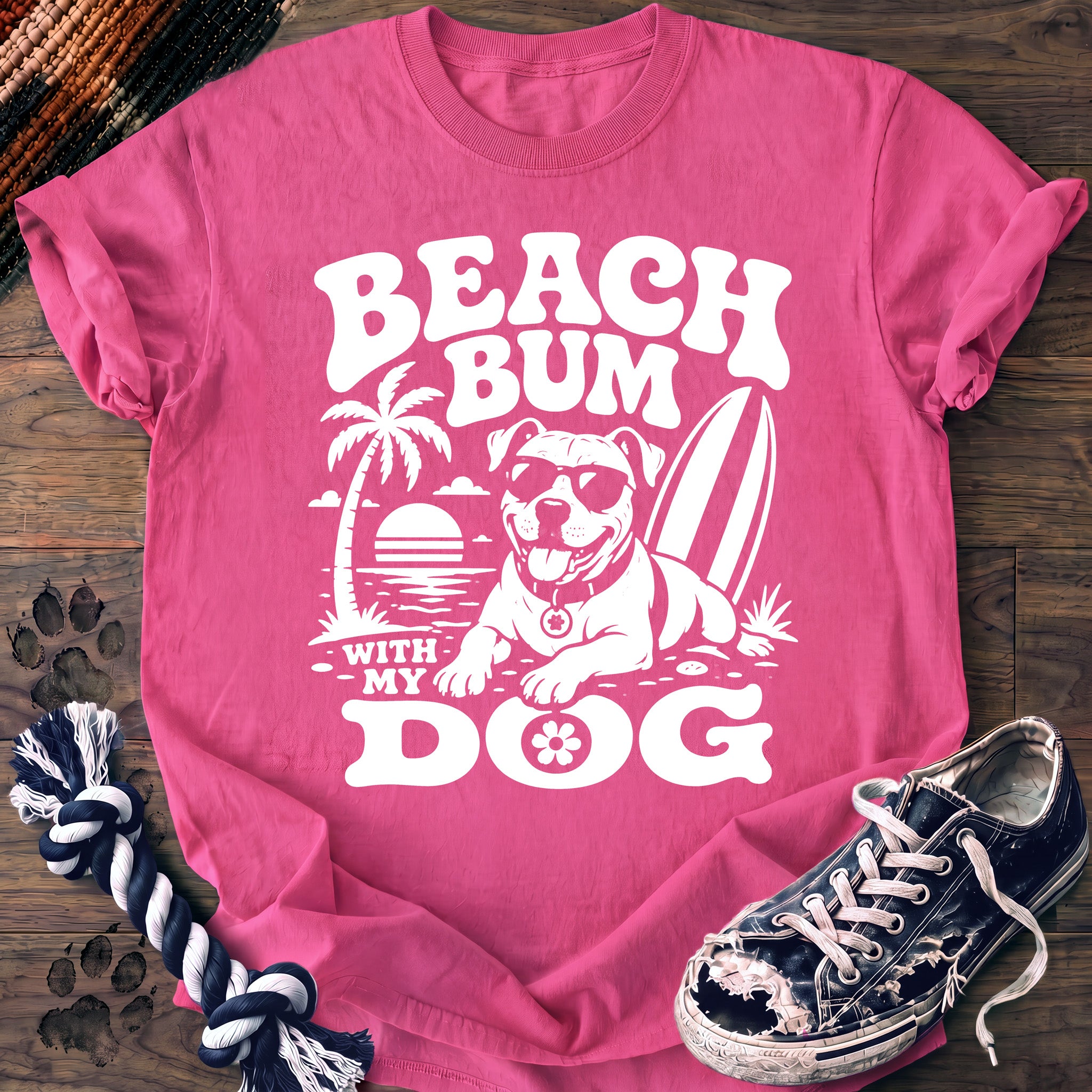 PAWSSION CLUB t-shirt in NeonPink color - SKU PC-0127