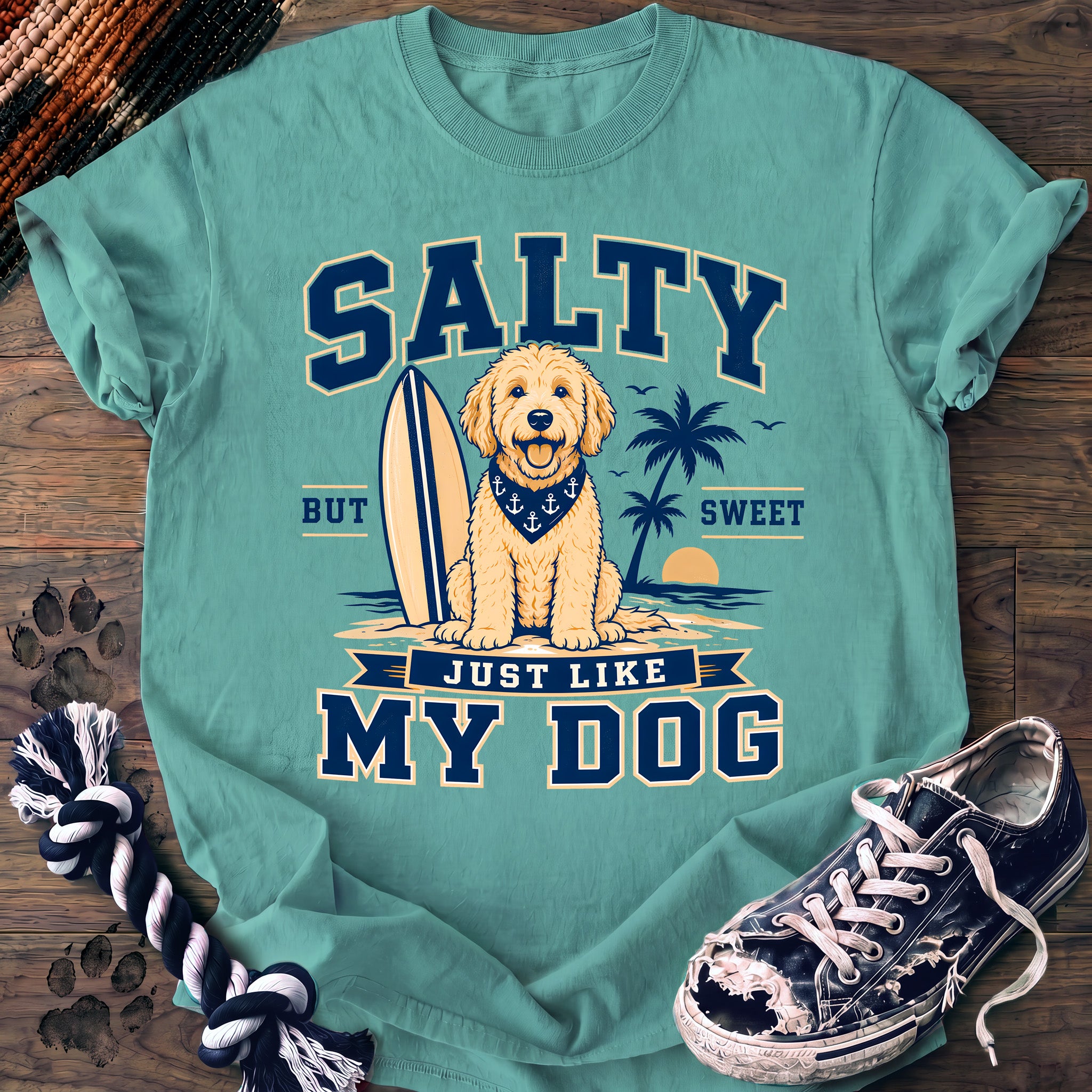 PAWSSION CLUB t-shirt in ChalkyMint color - SKU PC-0128