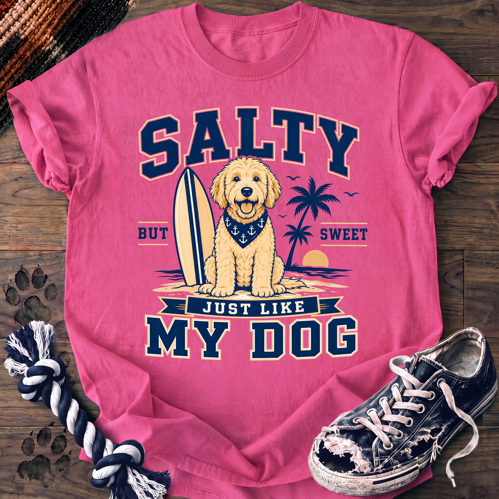 PAWSSION CLUB t-shirt in NeonPink color - SKU PC-0128