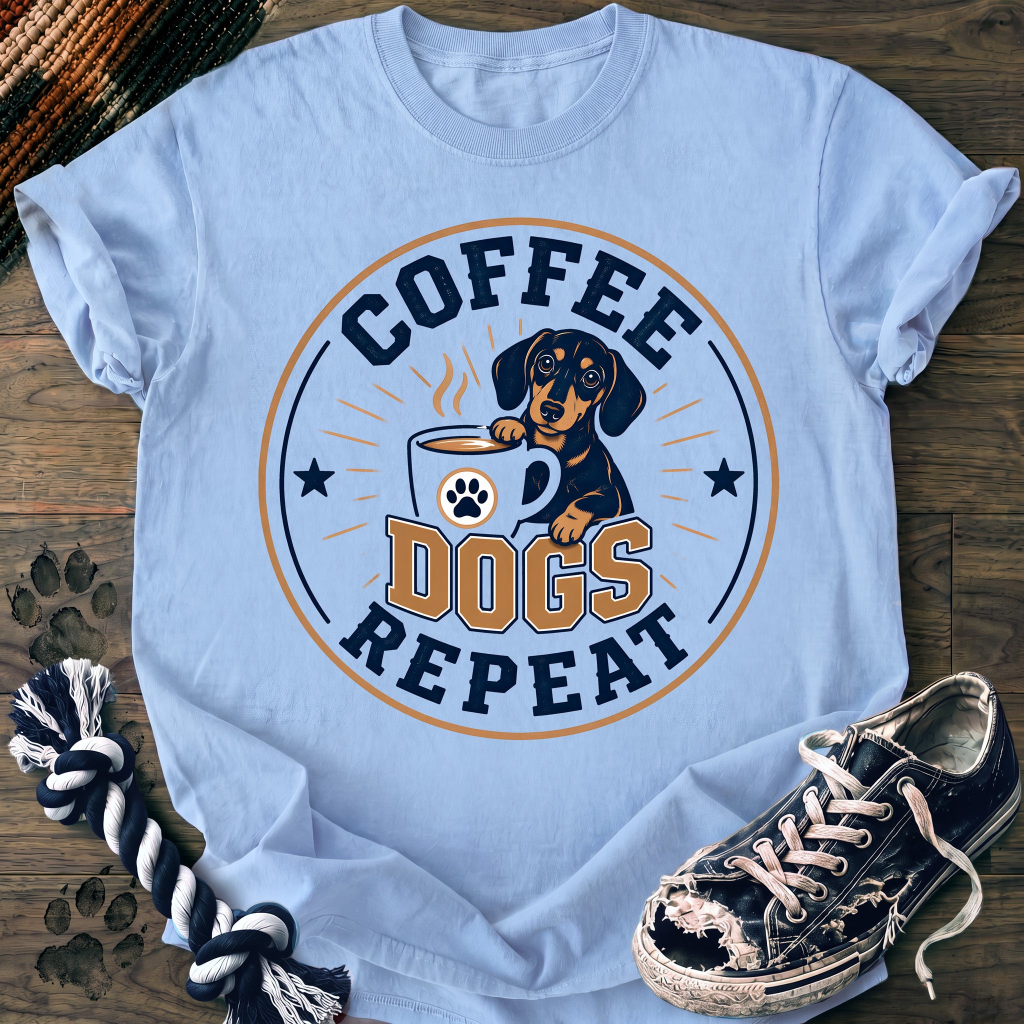 PAWSSION CLUB t-shirt in Chambray color - SKU PC-0133