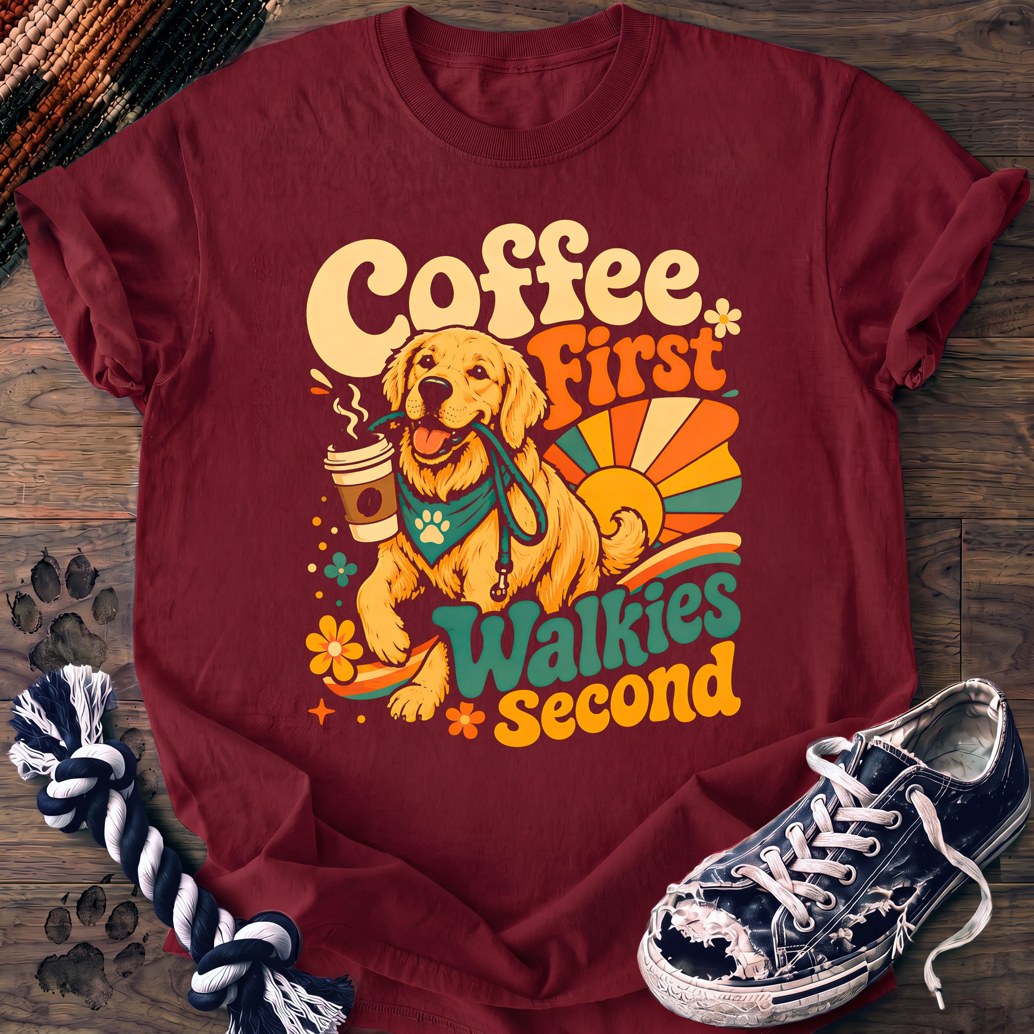 PAWSSION CLUB t-shirt in Crimson color - SKU PC-0134