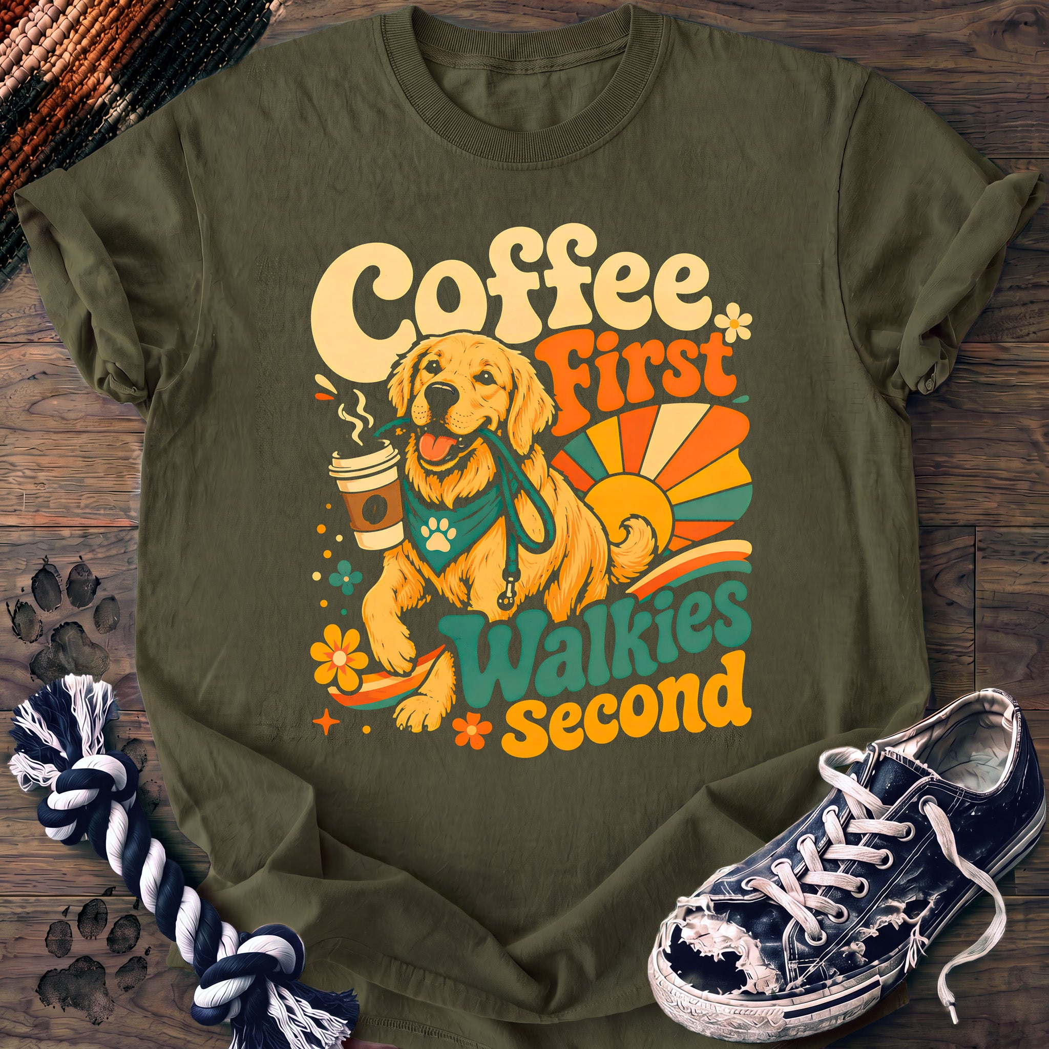 PAWSSION CLUB t-shirt in Moss color - SKU PC-0134