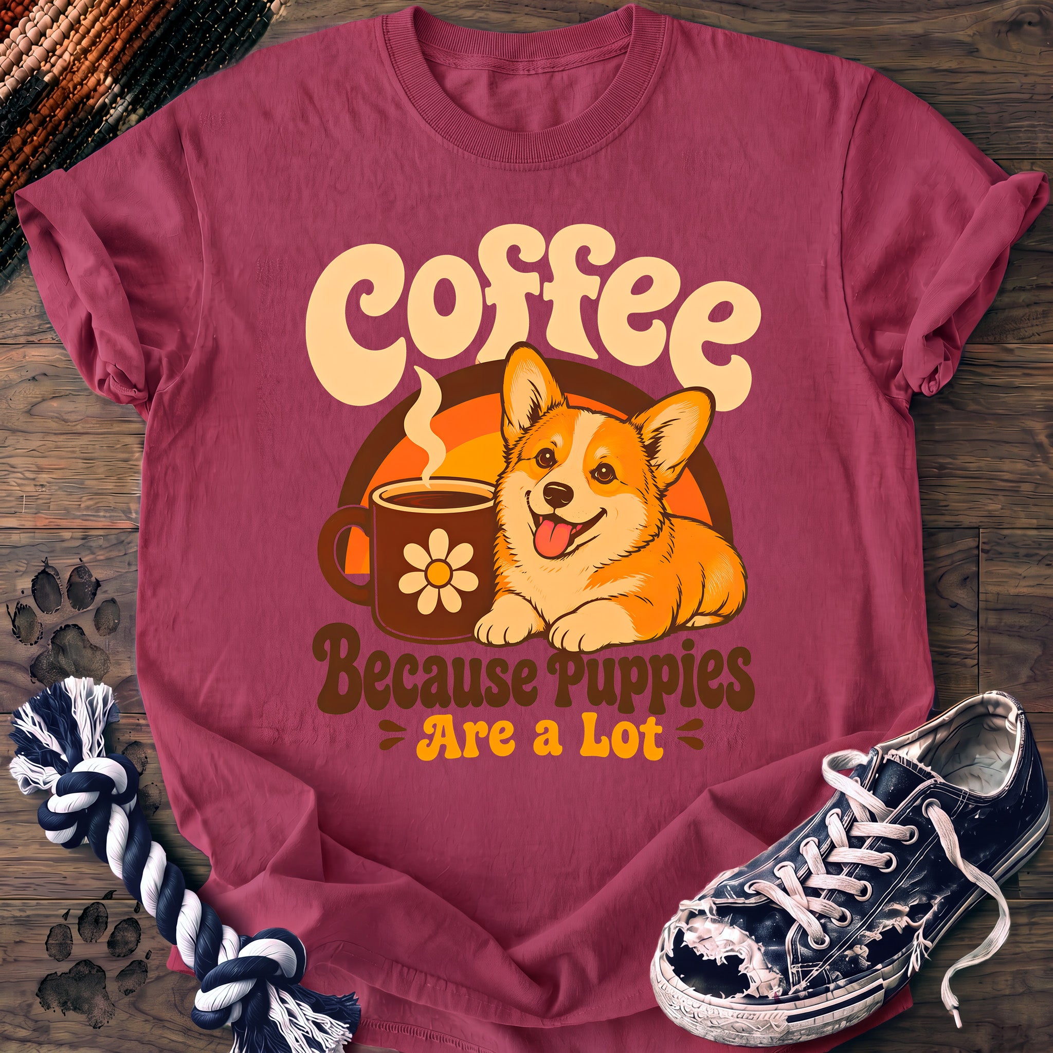PAWSSION CLUB t-shirt in Crunchberry color - SKU PC-0135