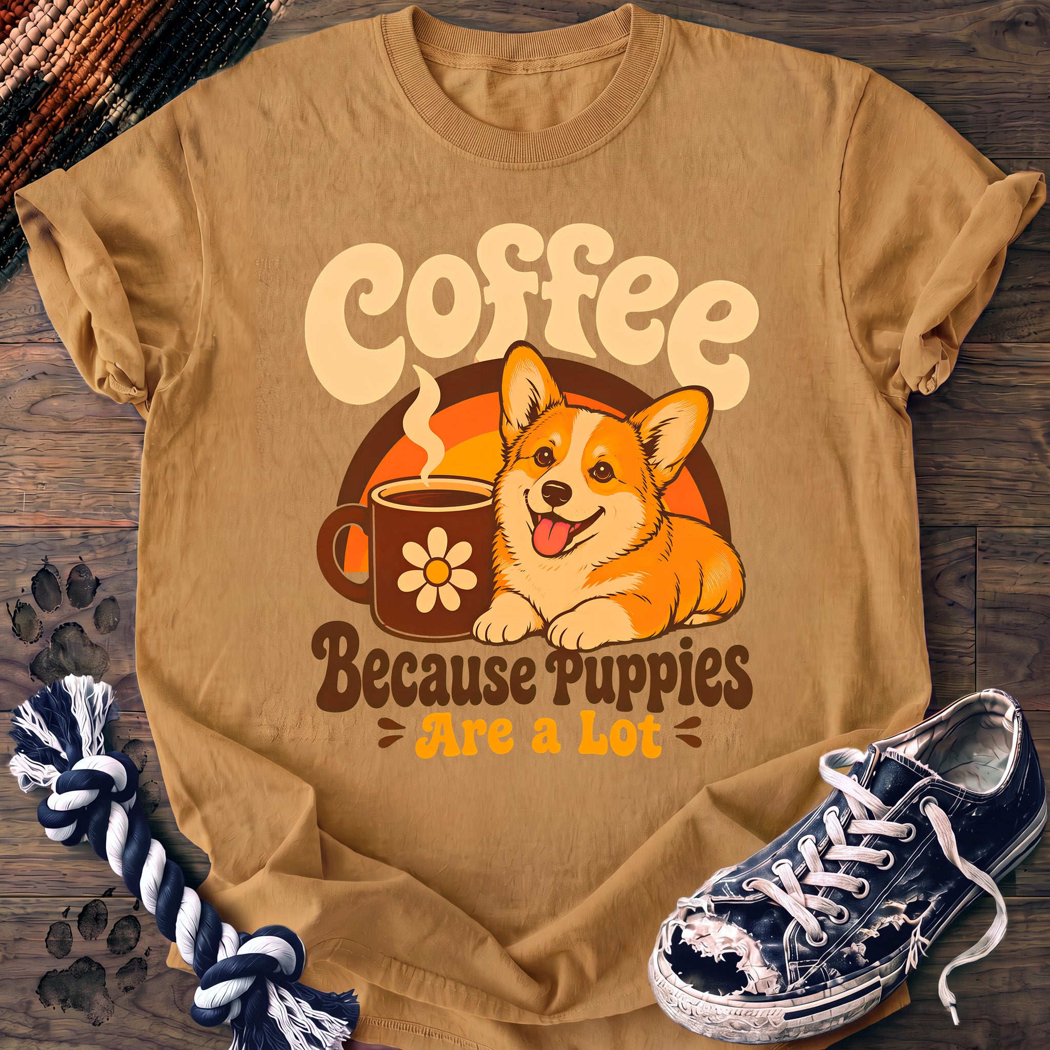 PAWSSION CLUB t-shirt in Mustard color - SKU PC-0135