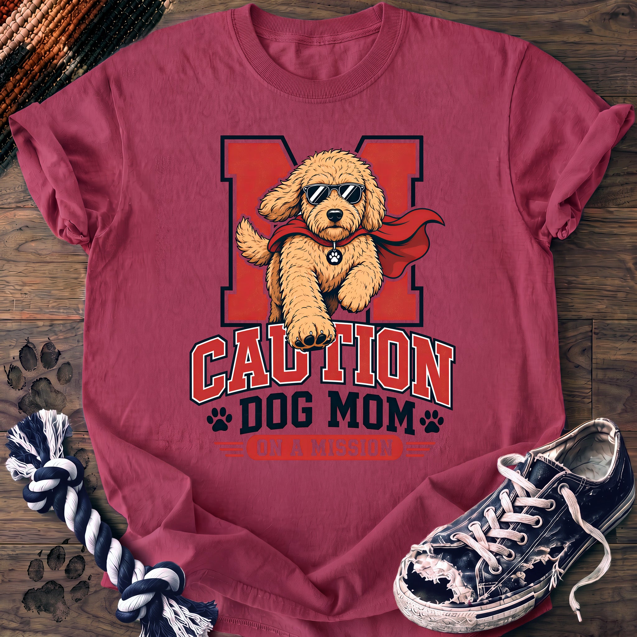 PAWSSION CLUB t-shirt in Crunchberry color - SKU PC-0136