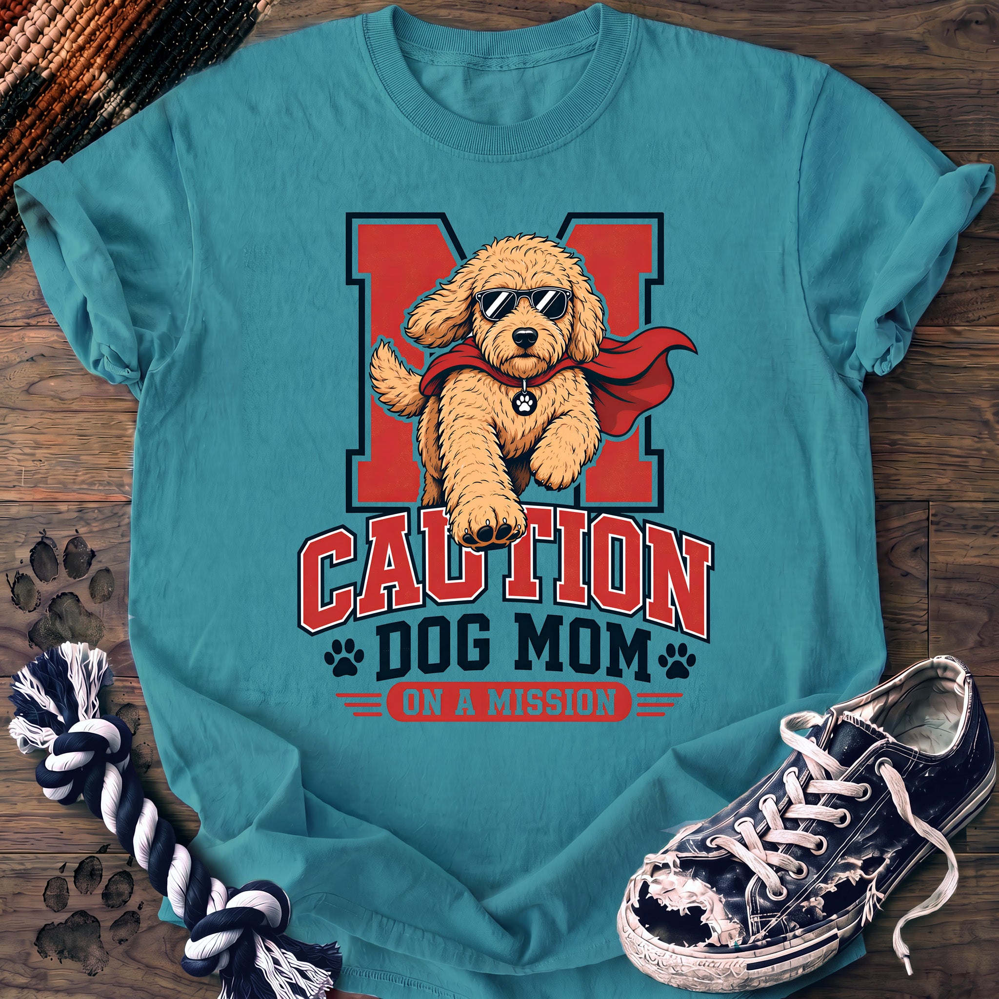 PAWSSION CLUB t-shirt in LagoonBlue color - SKU PC-0136