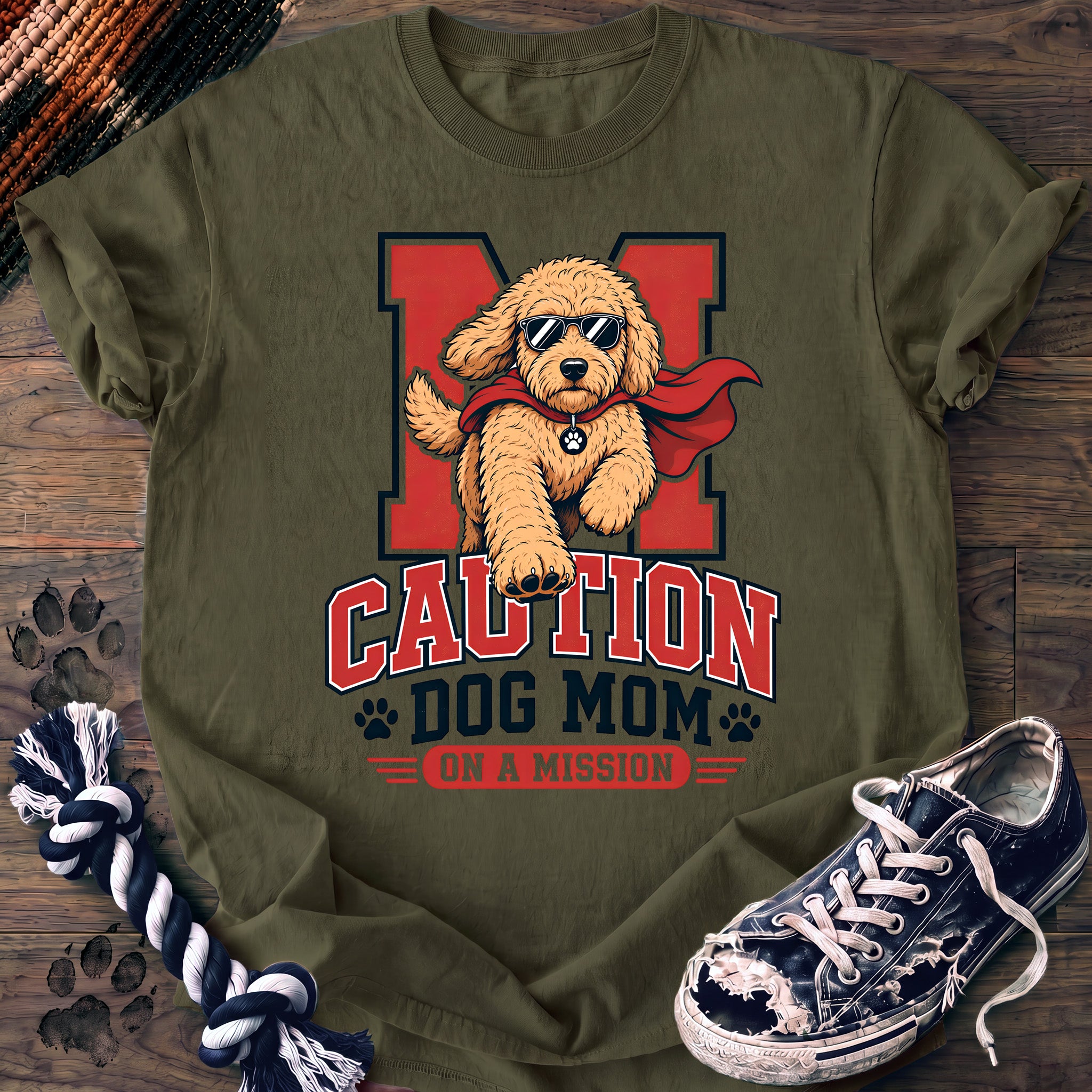 PAWSSION CLUB t-shirt in Moss color - SKU PC-0136