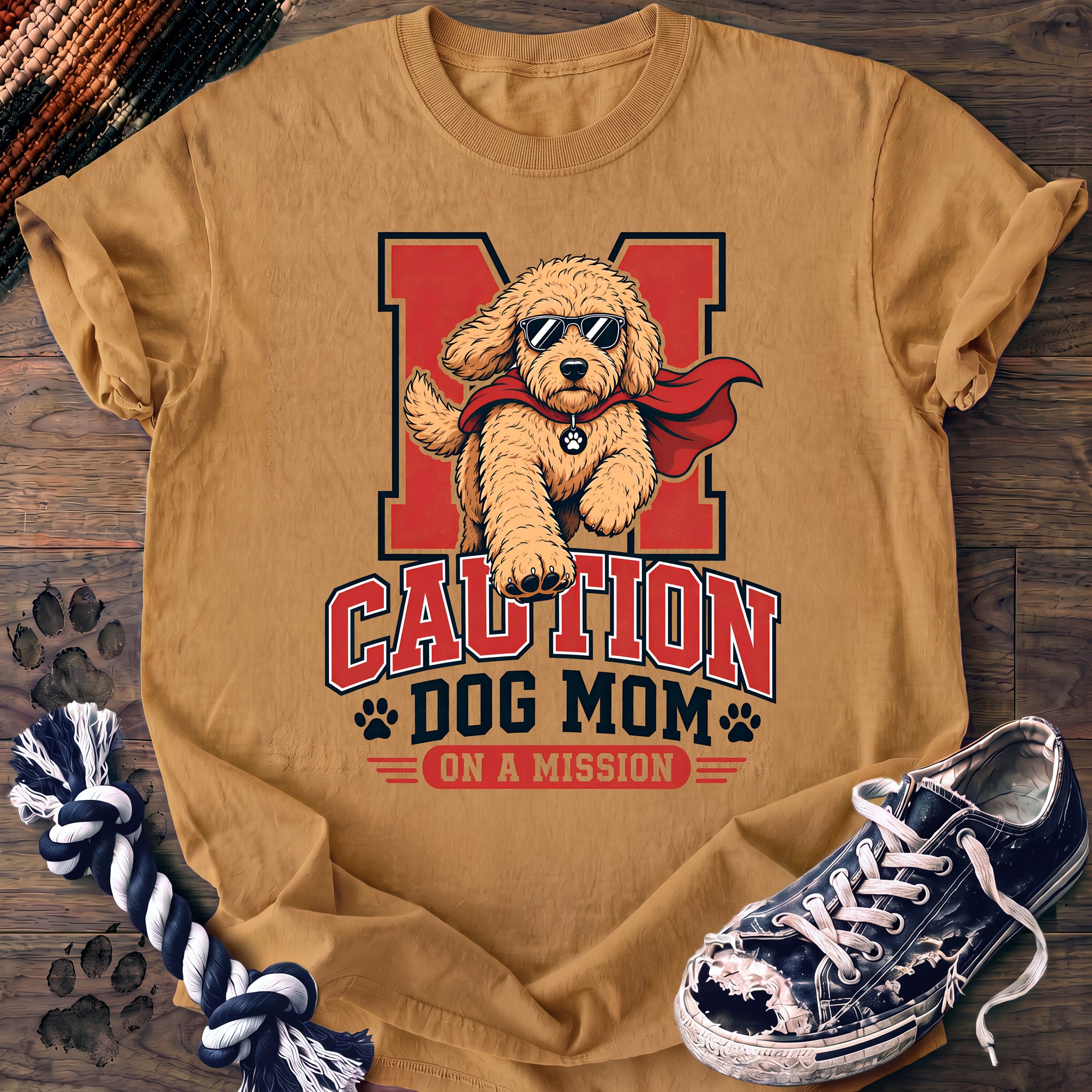 PAWSSION CLUB t-shirt in Mustard color - SKU PC-0136