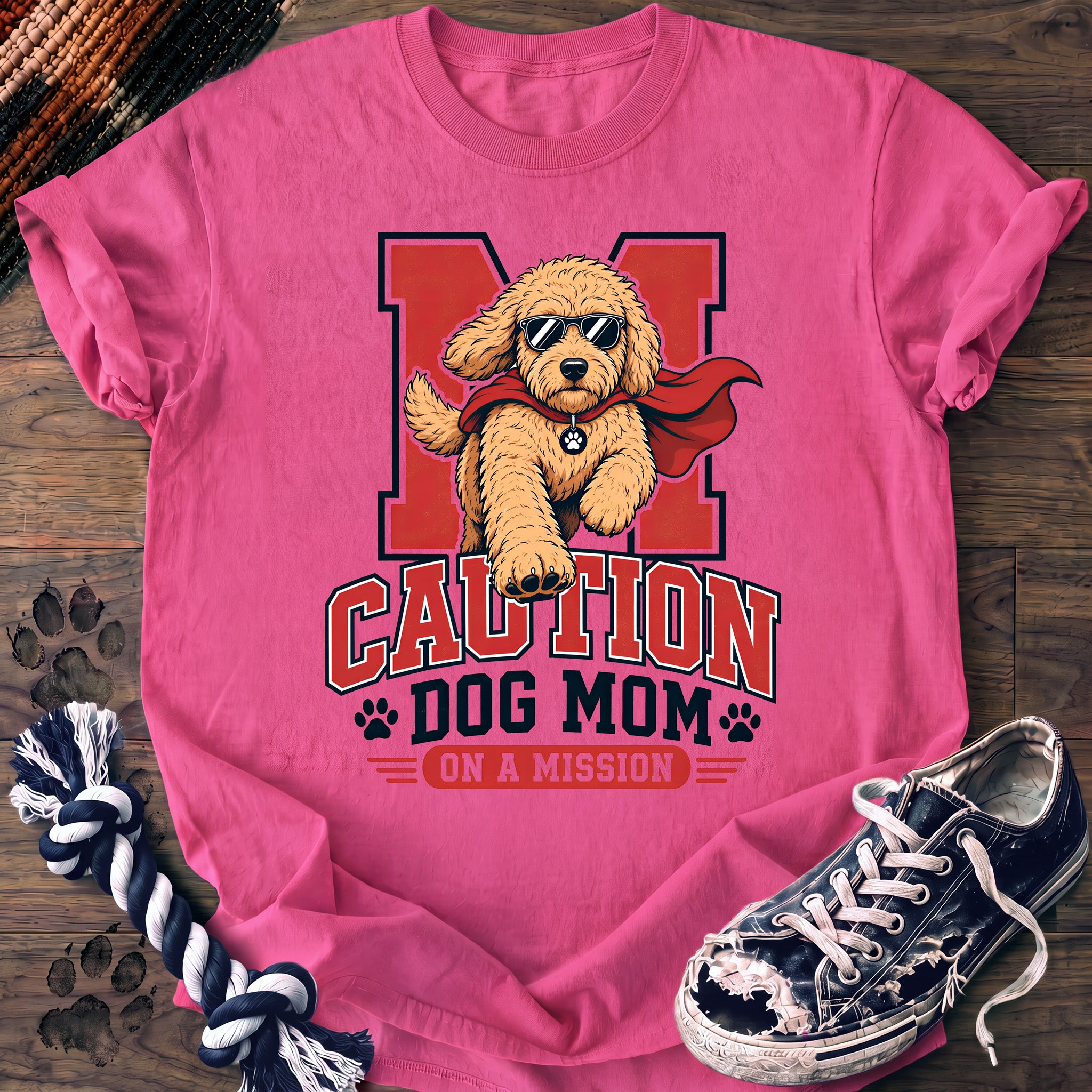 PAWSSION CLUB t-shirt in NeonPink color - SKU PC-0136