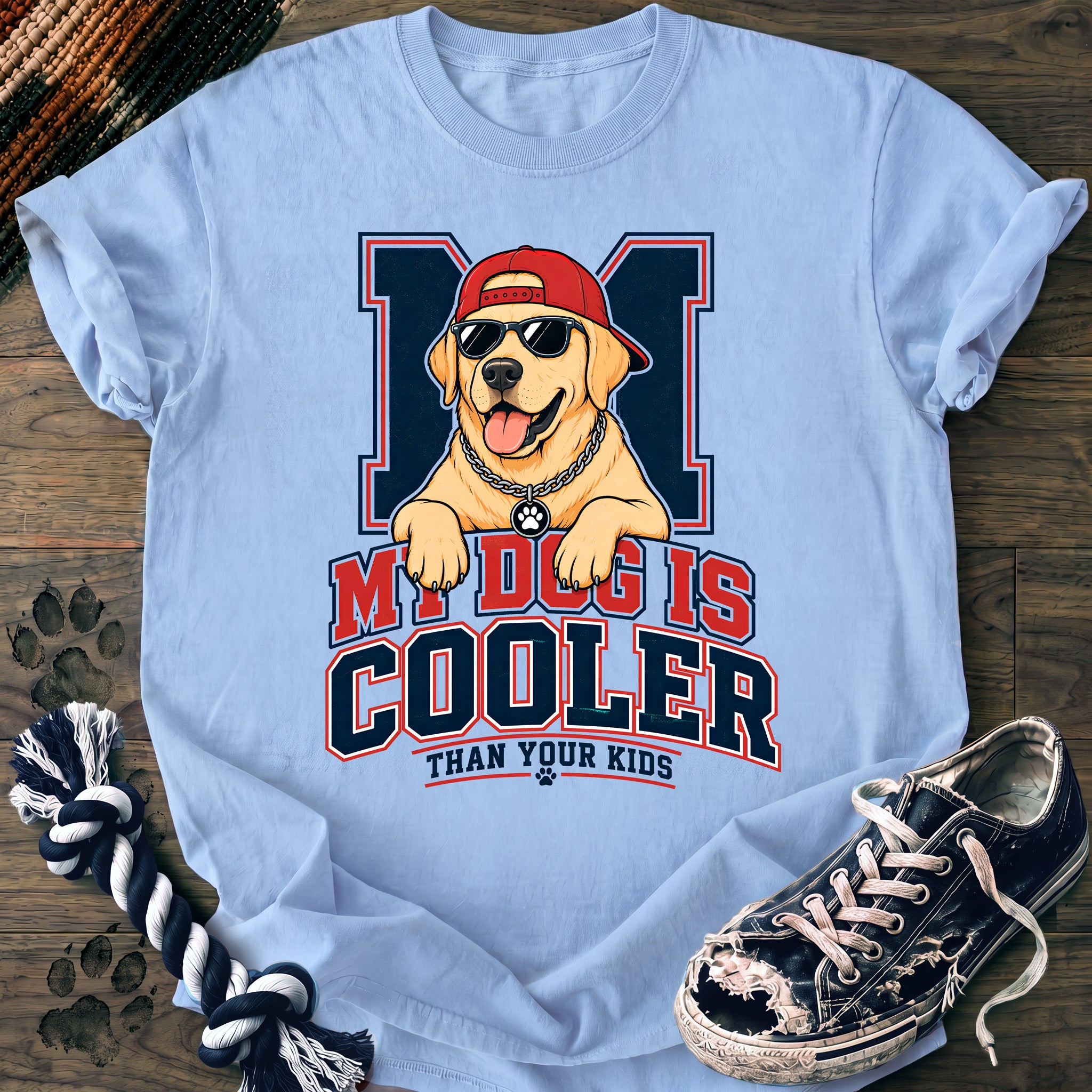 PAWSSION CLUB t-shirt in Chambray color - SKU PC-0137
