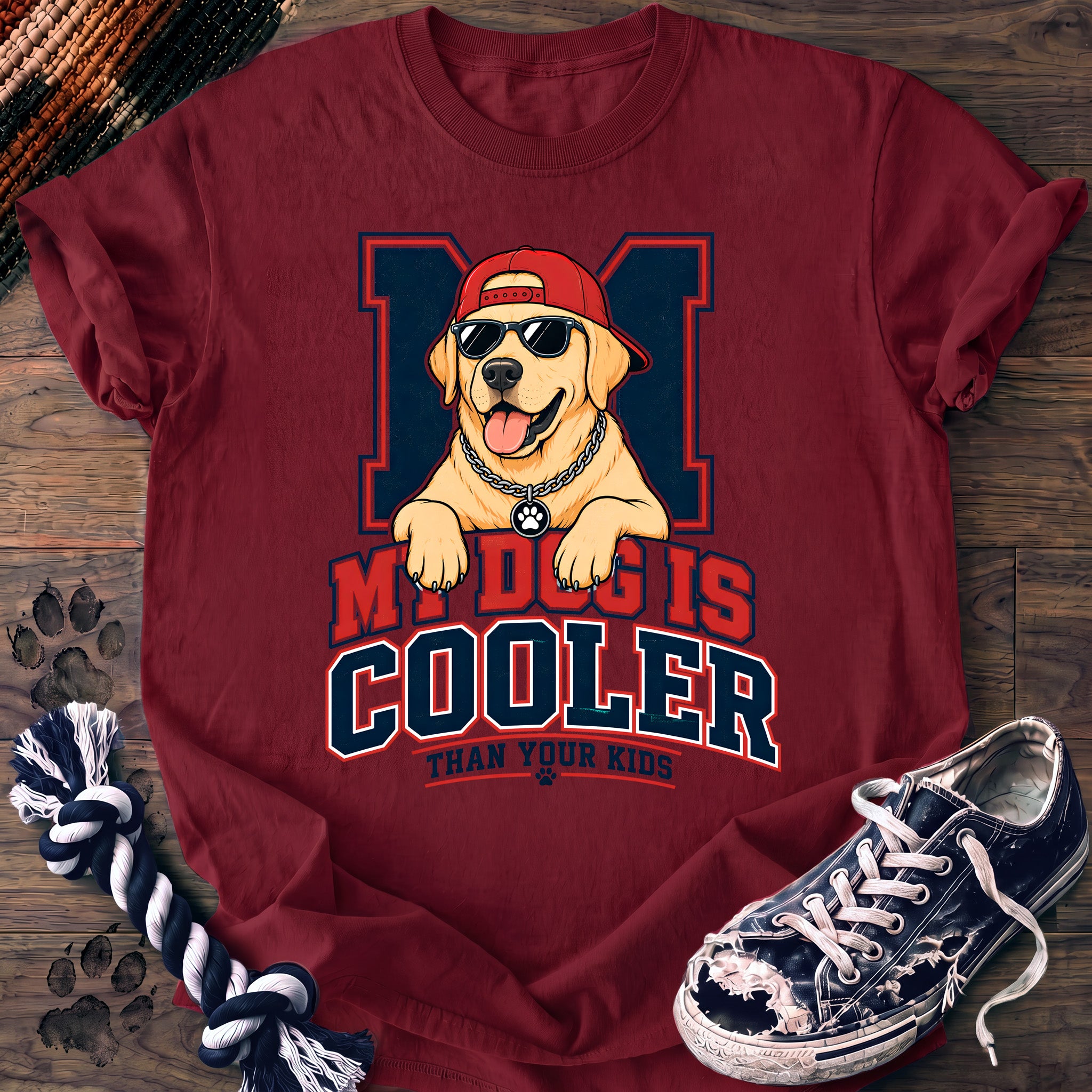 PAWSSION CLUB t-shirt in Crimson color - SKU PC-0137