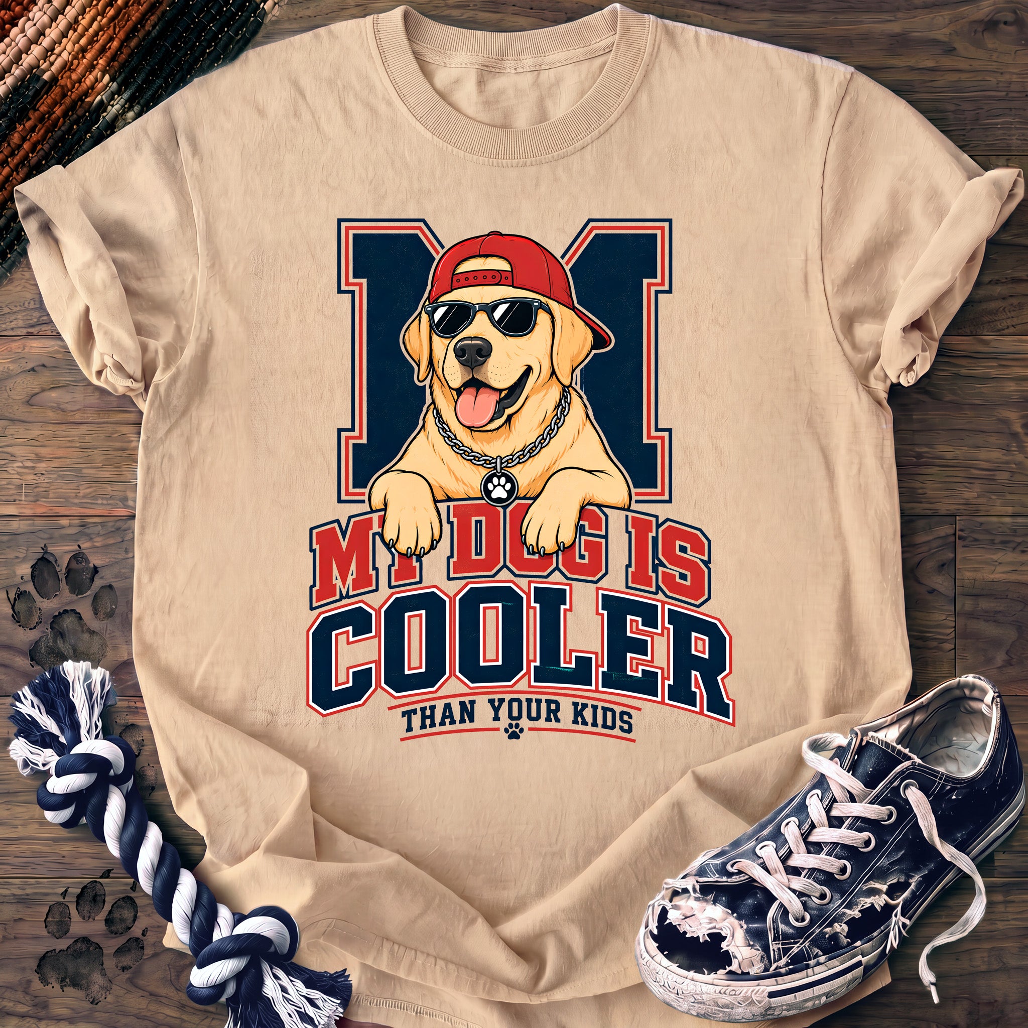 PAWSSION CLUB t-shirt in Ivory color - SKU PC-0137