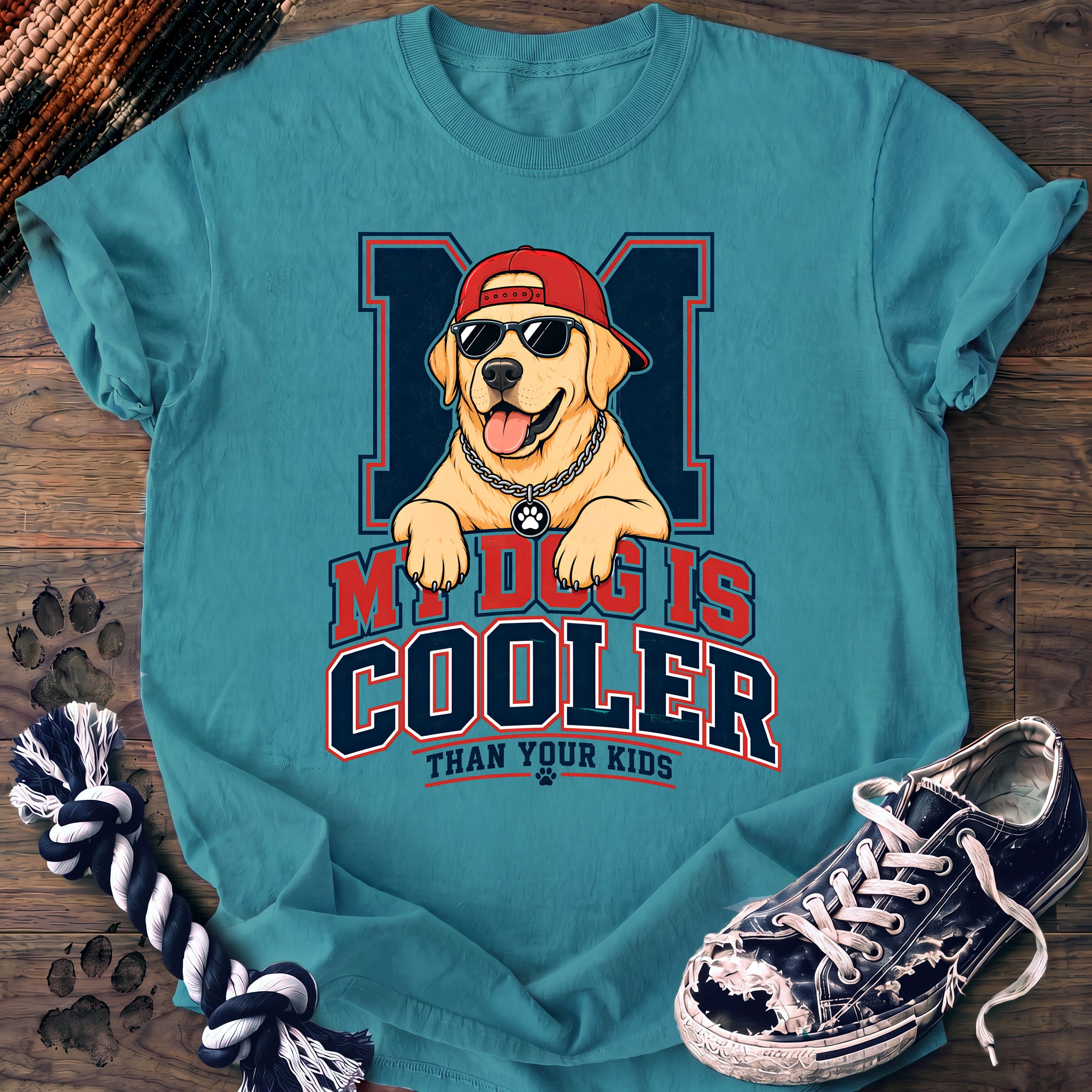 PAWSSION CLUB t-shirt in LagoonBlue color - SKU PC-0137