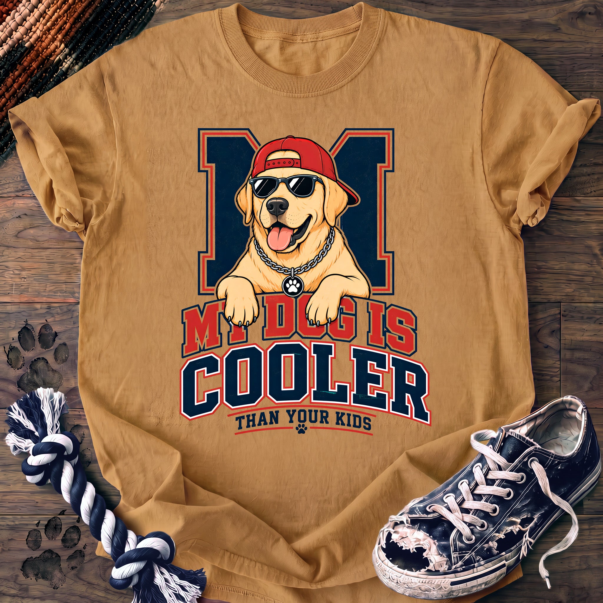 PAWSSION CLUB t-shirt in Mustard color - SKU PC-0137