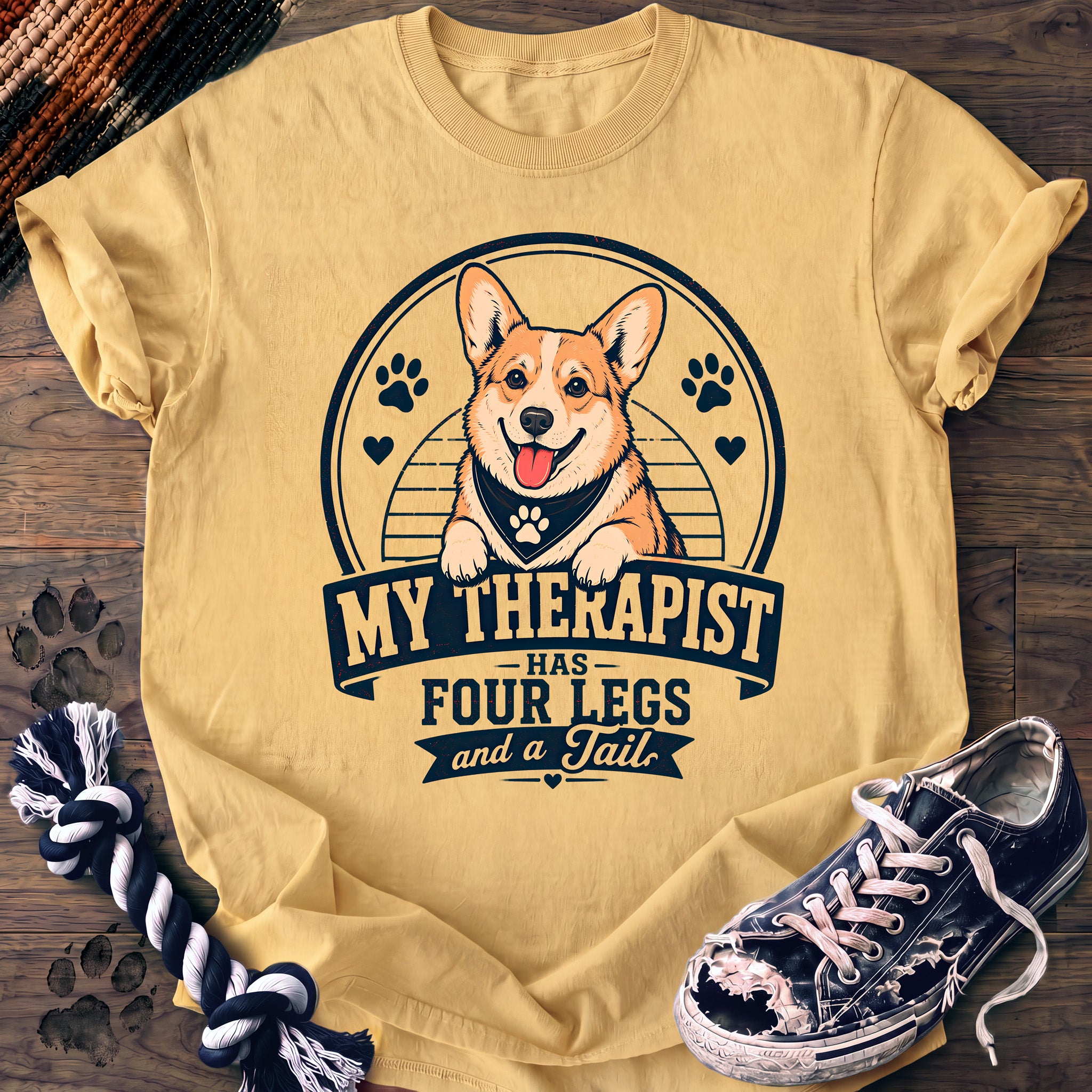 PAWSSION CLUB t-shirt in Butter color - SKU PC-0138