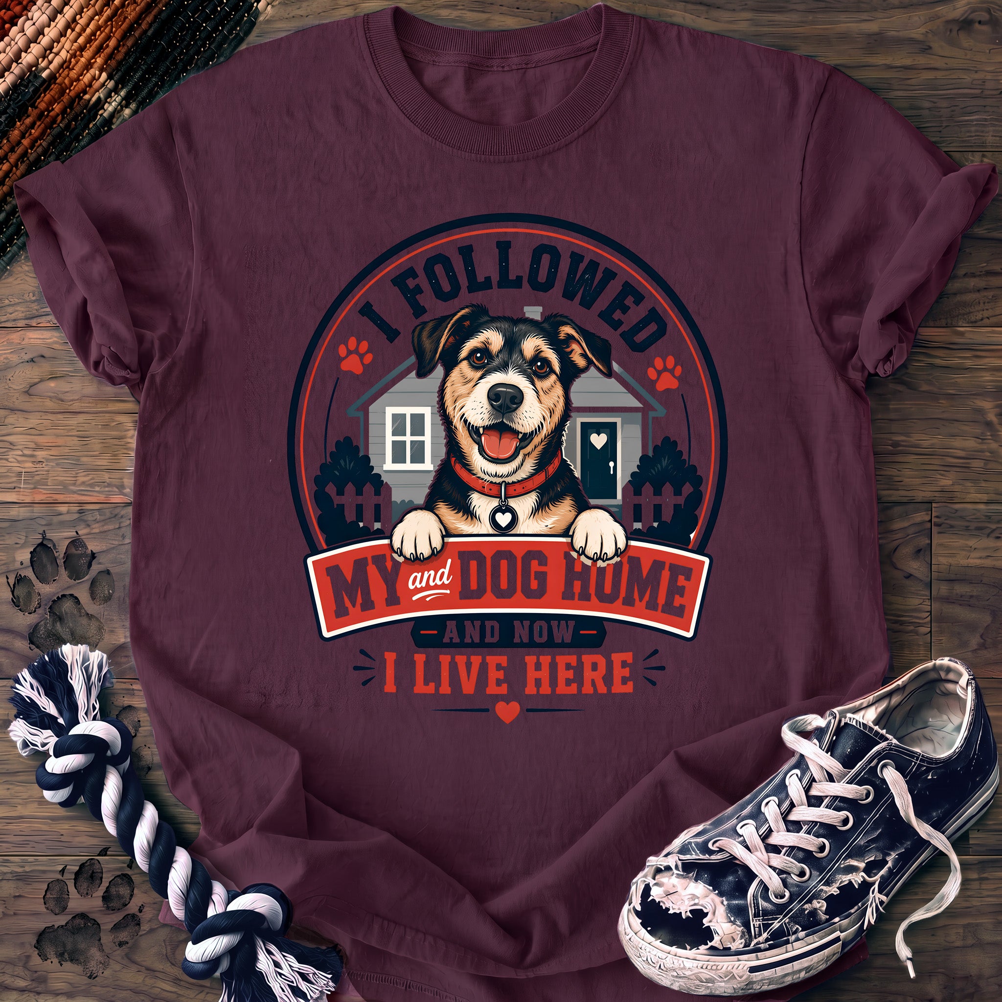 PAWSSION CLUB t-shirt in Berry color - SKU PC-0139