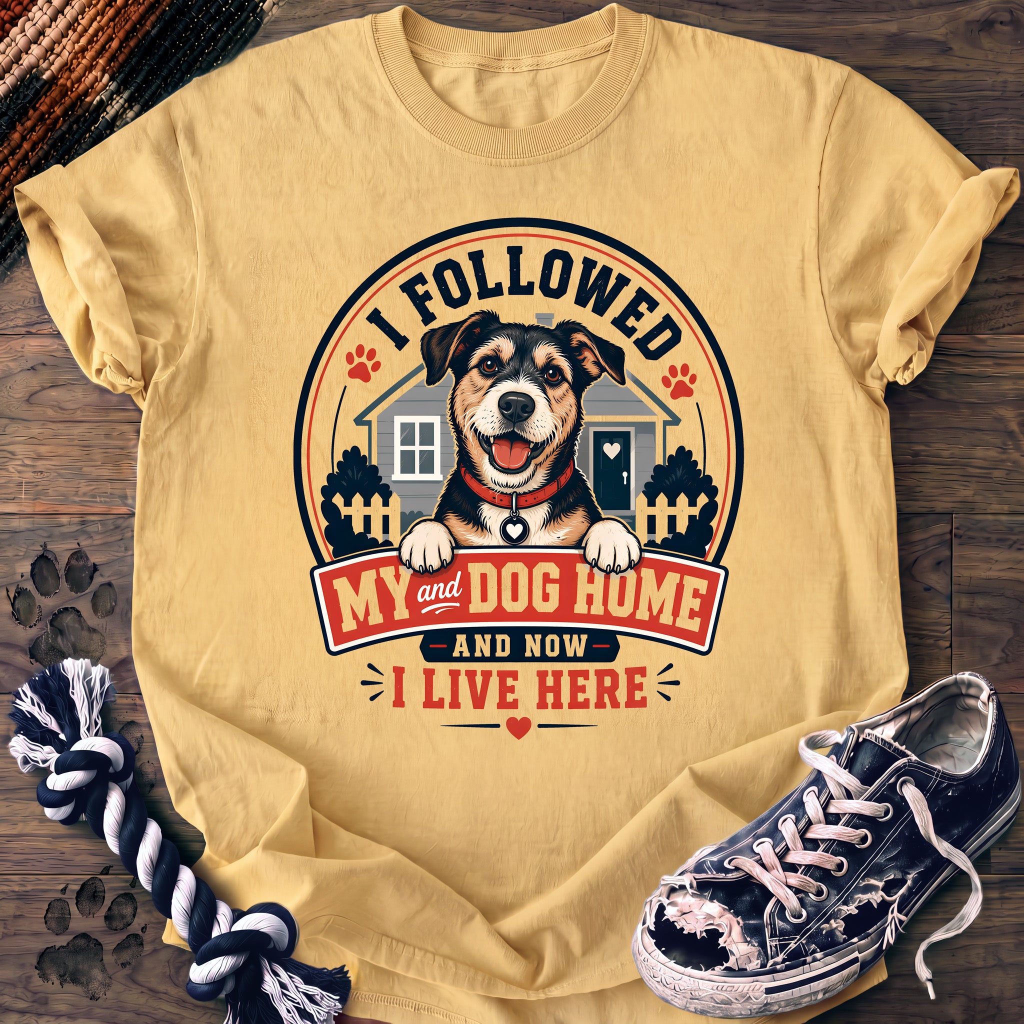 PAWSSION CLUB t-shirt in Butter color - SKU PC-0139