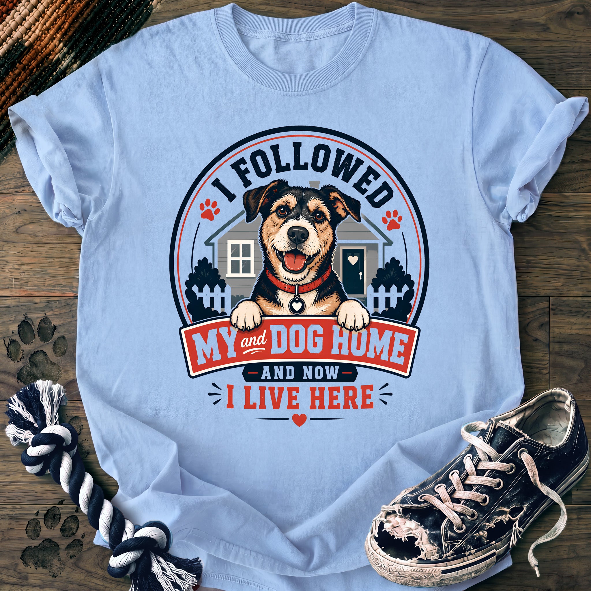 PAWSSION CLUB t-shirt in Chambray color - SKU PC-0139