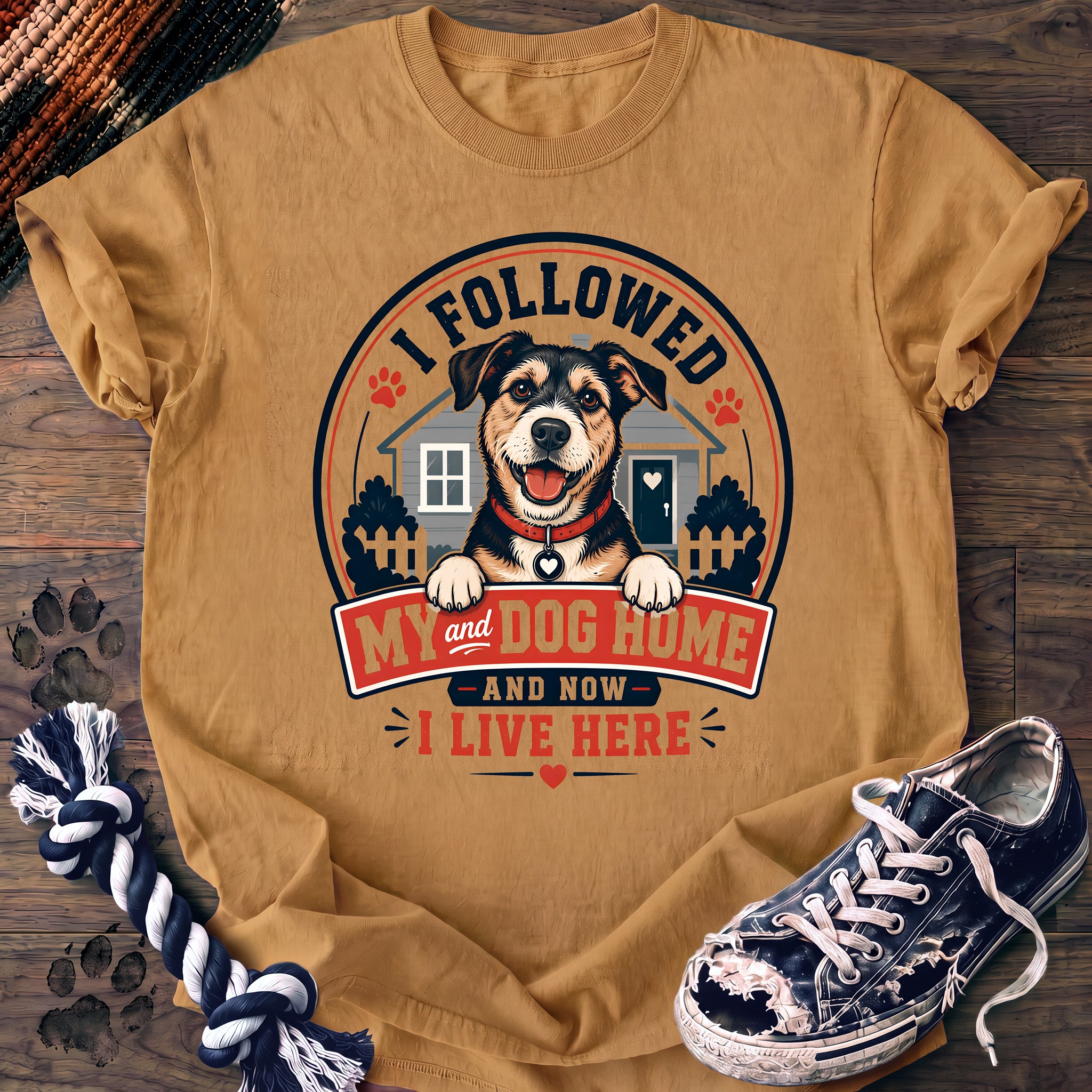 PAWSSION CLUB t-shirt in Mustard color - SKU PC-0139