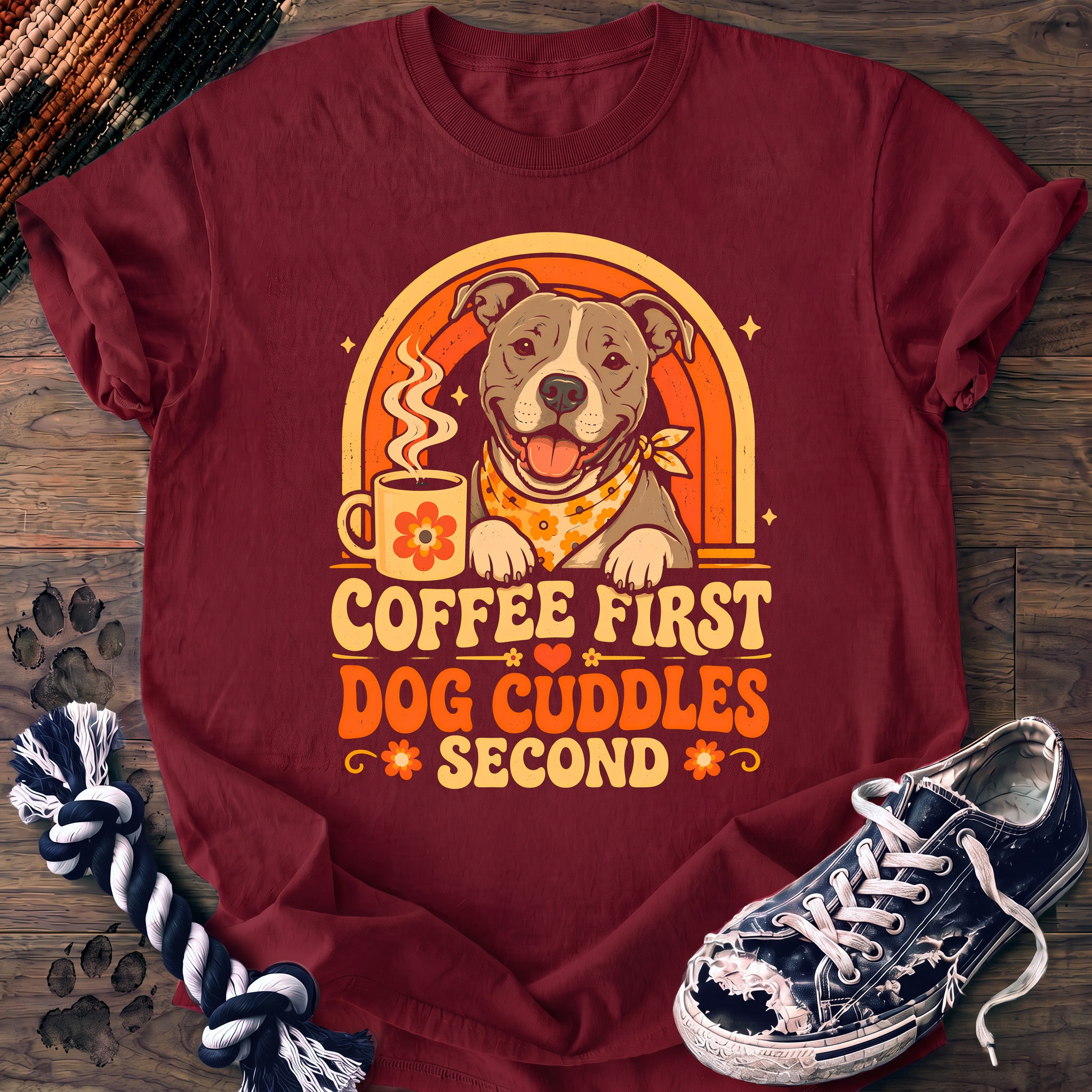 PAWSSION CLUB t-shirt in Crimson color - SKU PC-0140