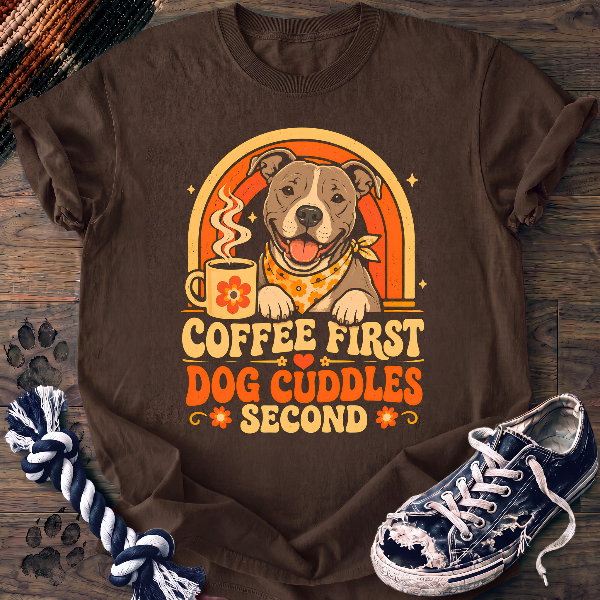 PAWSSION CLUB t-shirt in Espresso color - SKU PC-0140