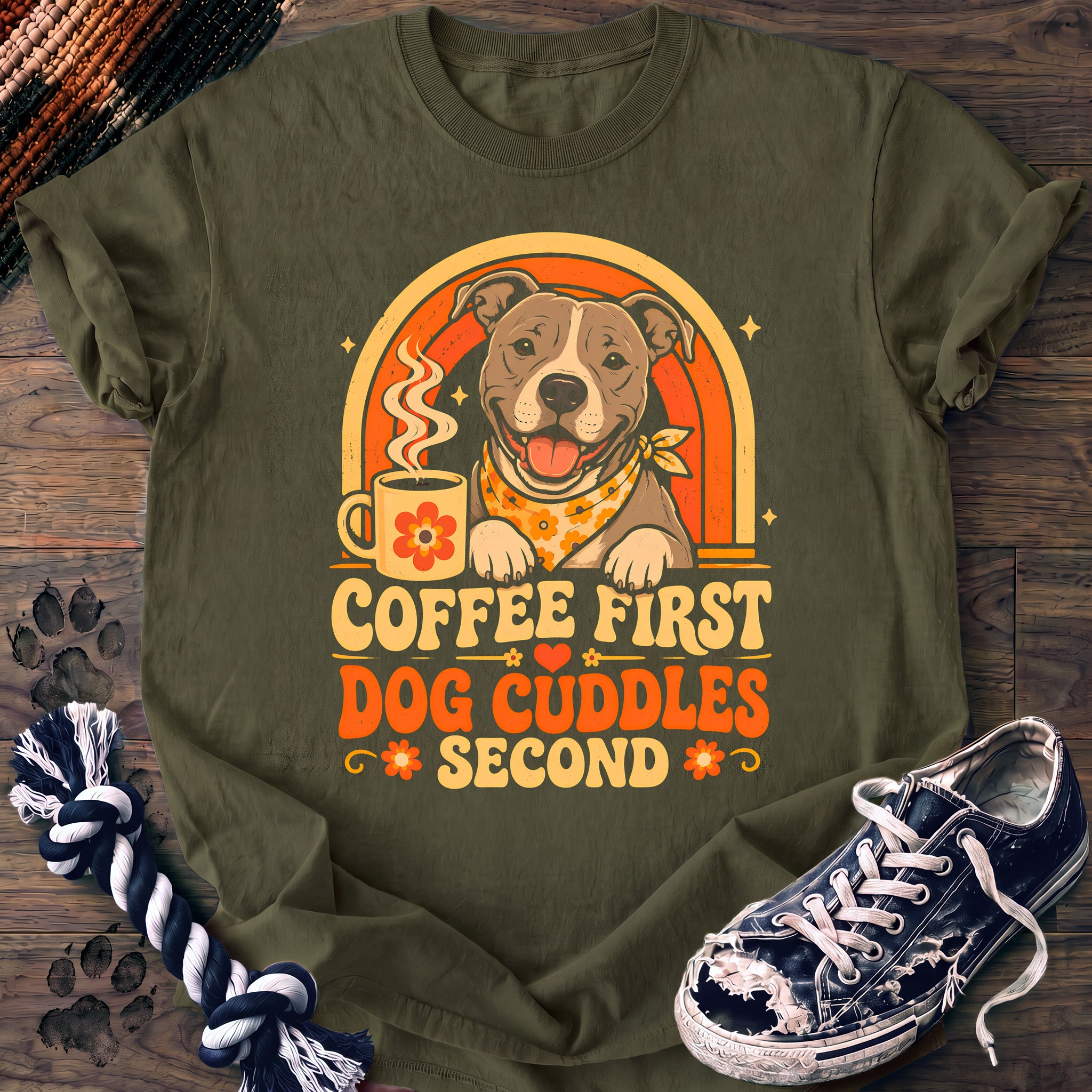 PAWSSION CLUB t-shirt in Moss color - SKU PC-0140