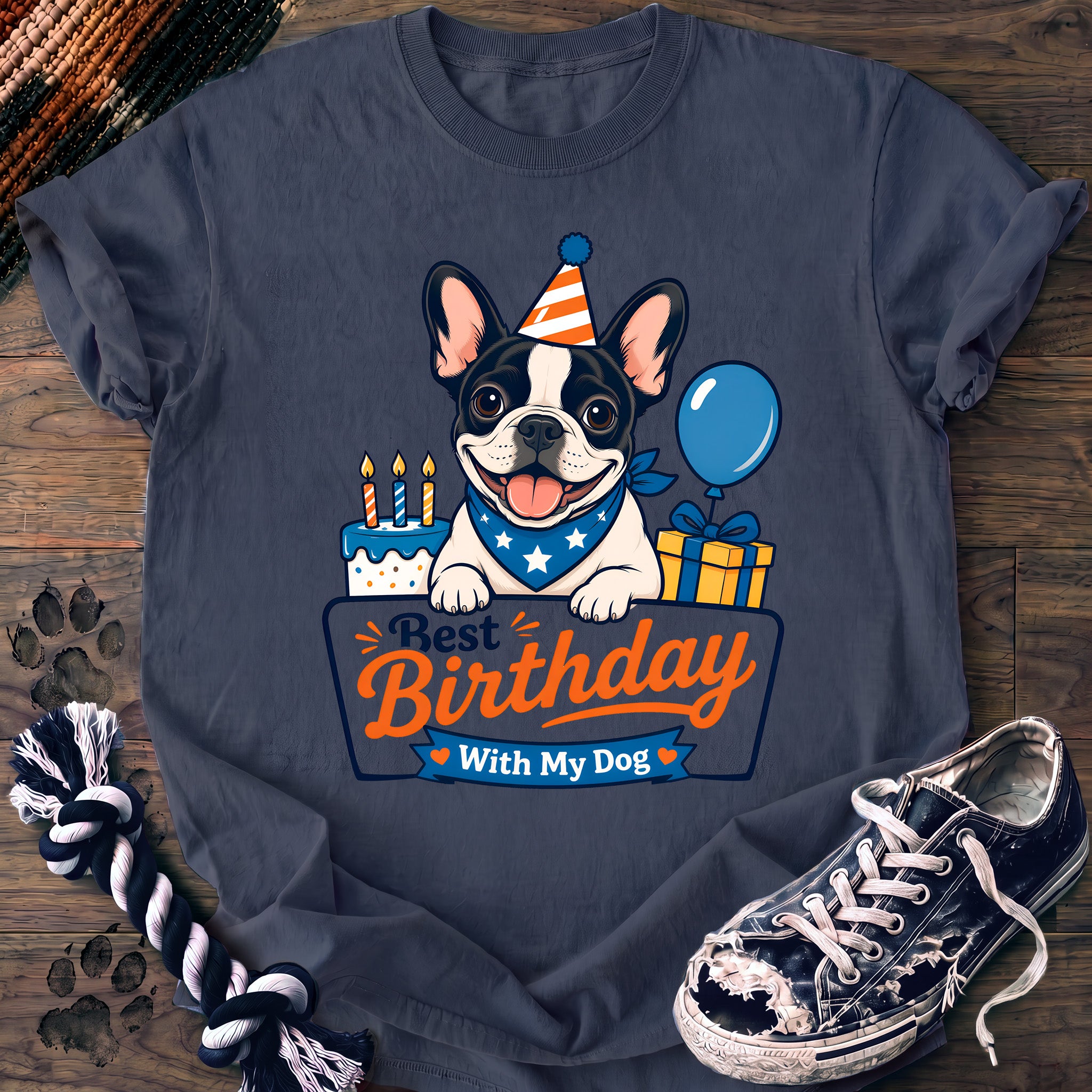 PAWSSION CLUB t-shirt in BlueJean color - SKU PC-0142
