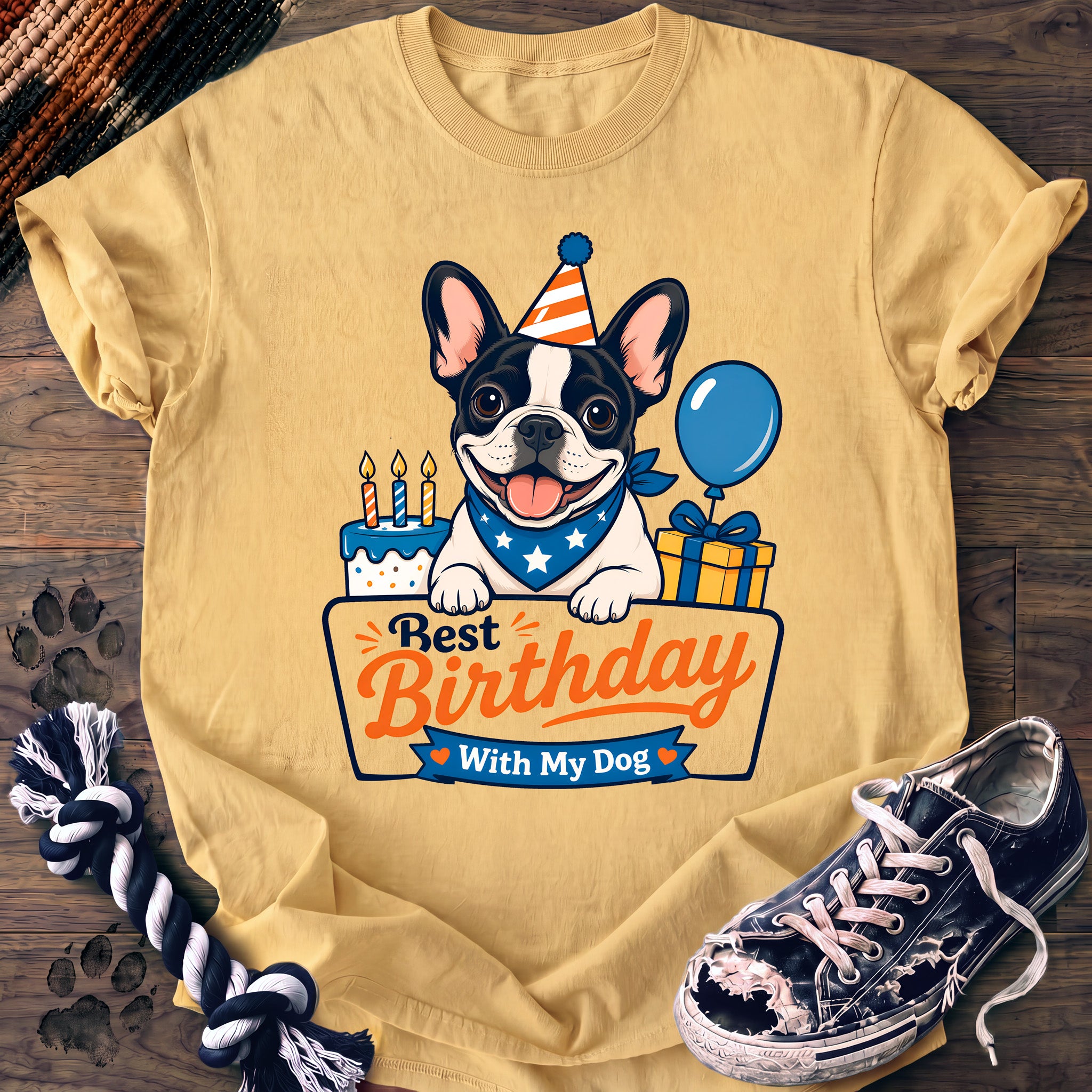 PAWSSION CLUB t-shirt in Butter color - SKU PC-0142