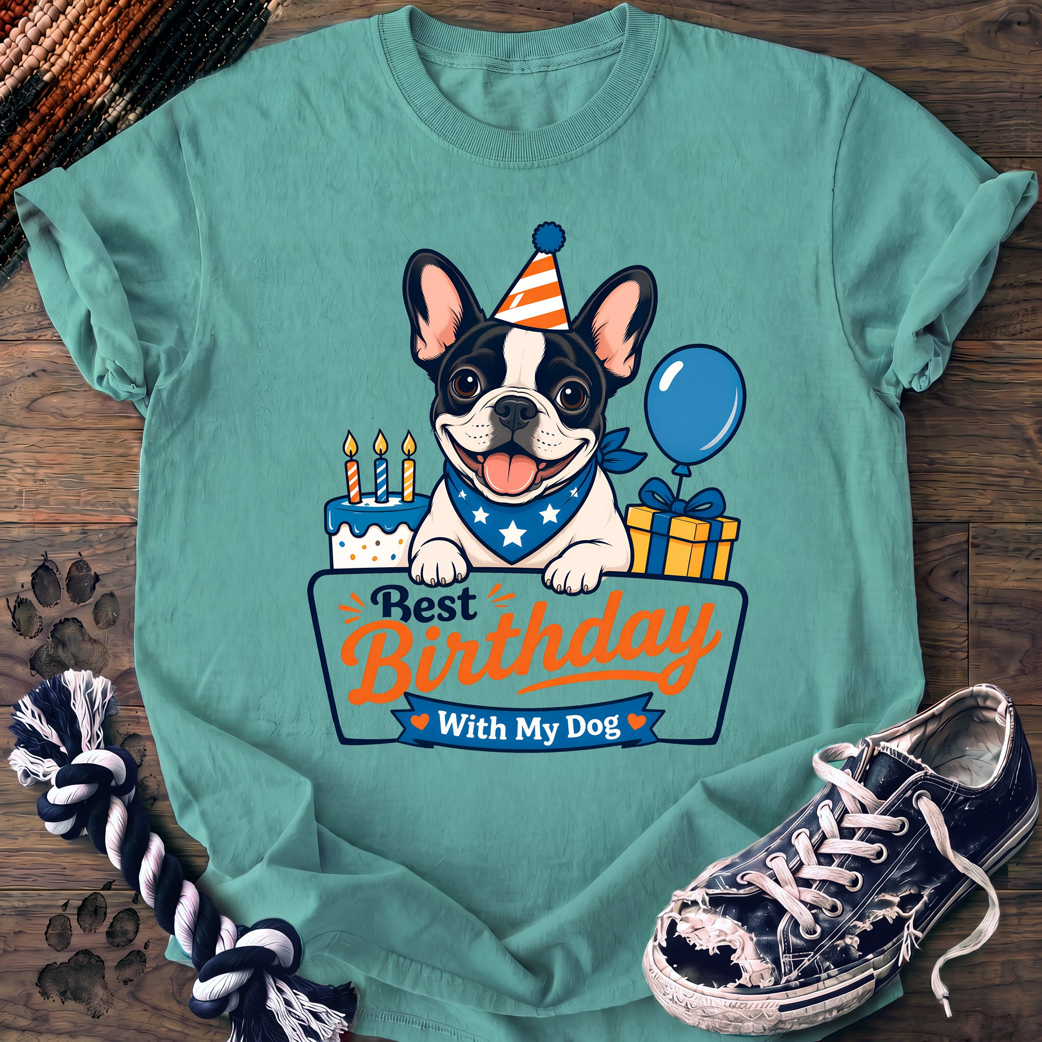 PAWSSION CLUB t-shirt in ChalkyMint color - SKU PC-0142