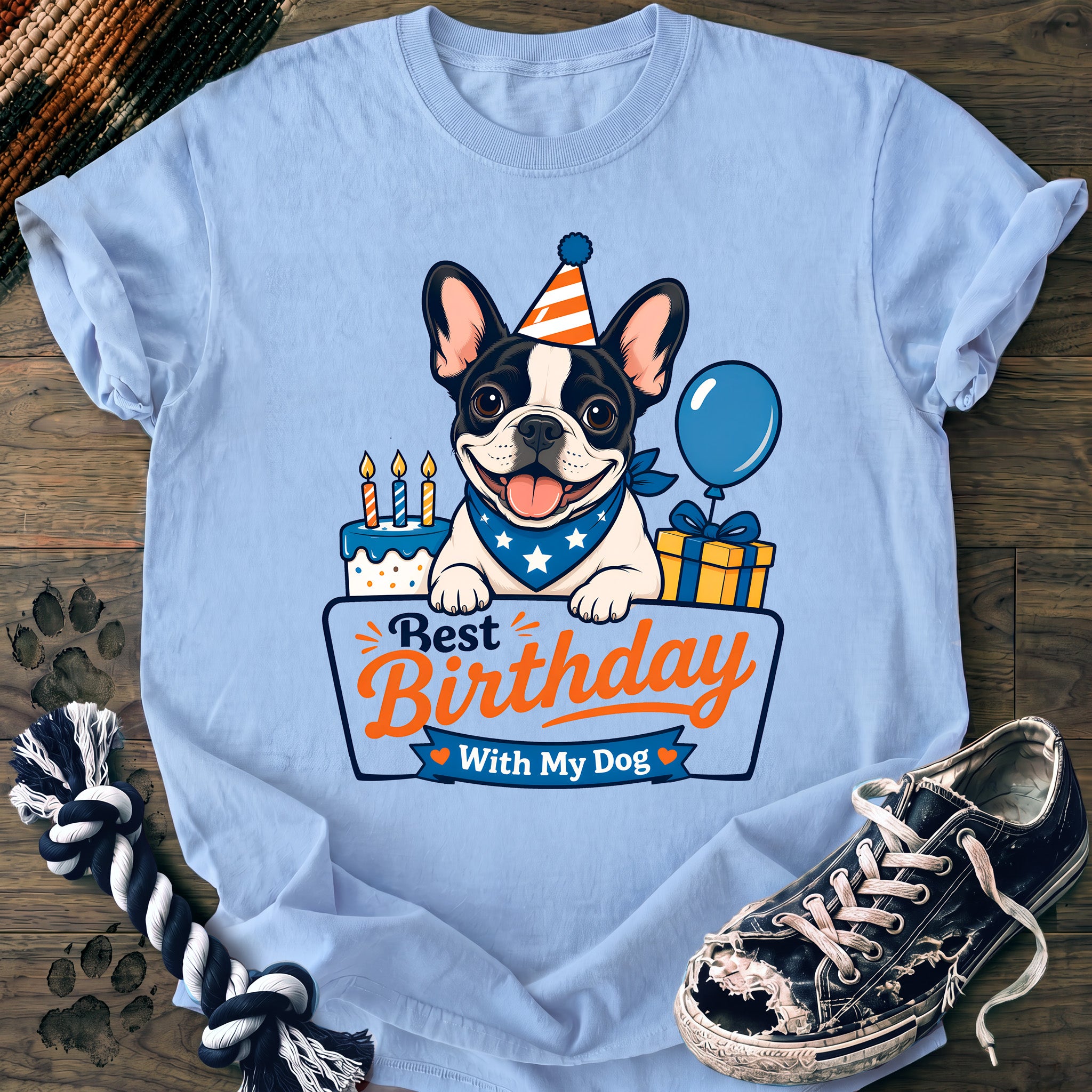 PAWSSION CLUB t-shirt in Chambray color - SKU PC-0142