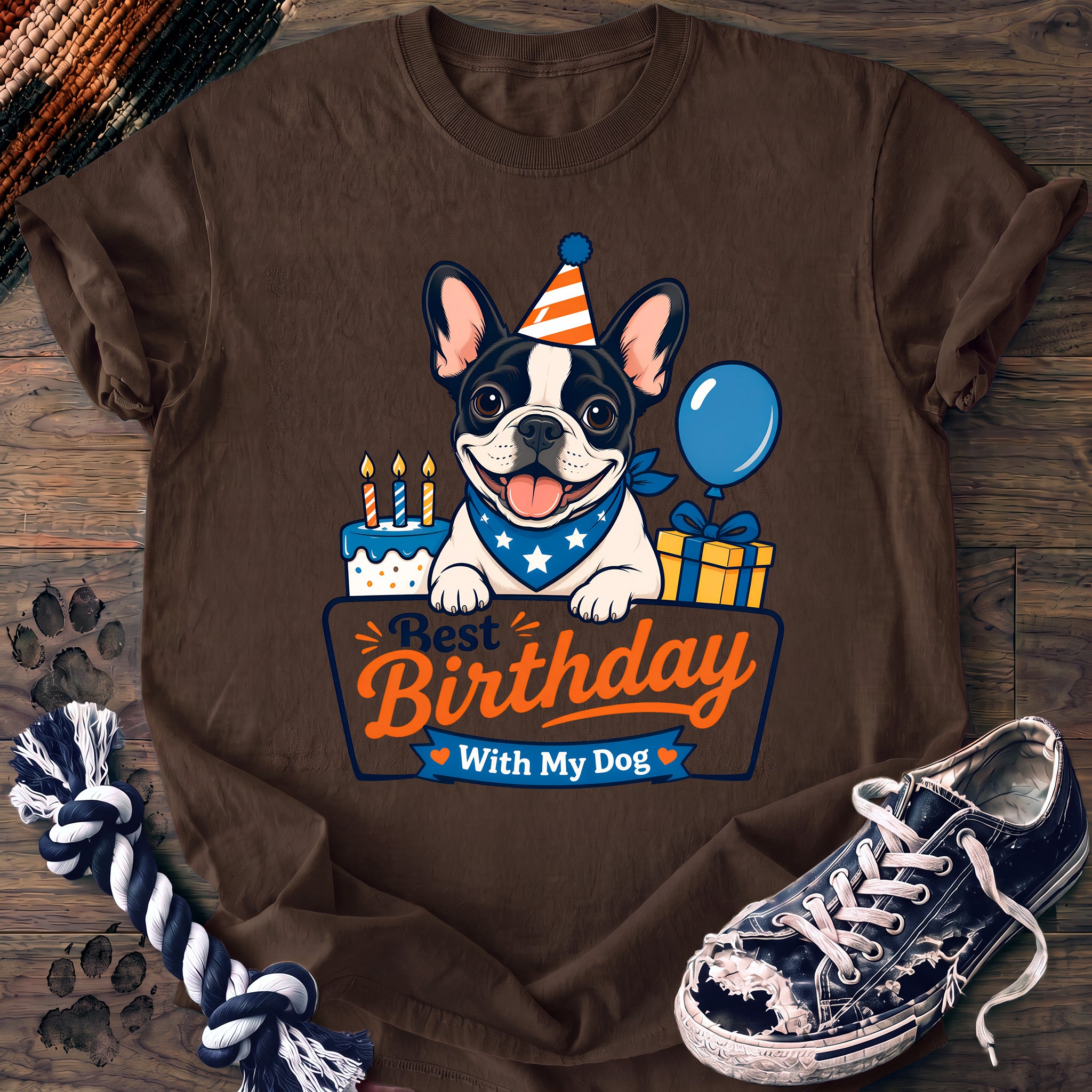 PAWSSION CLUB t-shirt in Espresso color - SKU PC-0142
