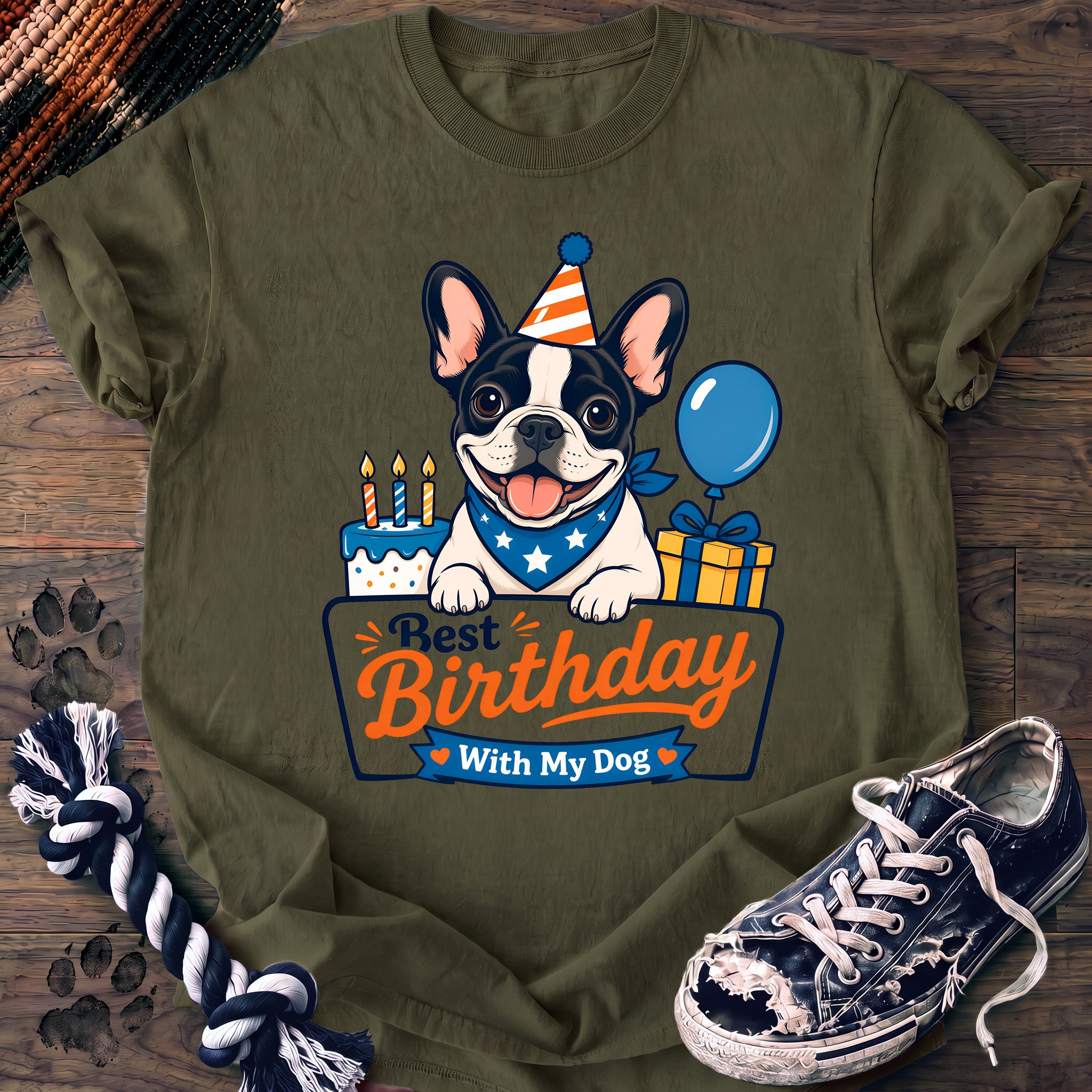 PAWSSION CLUB t-shirt in Moss color - SKU PC-0142