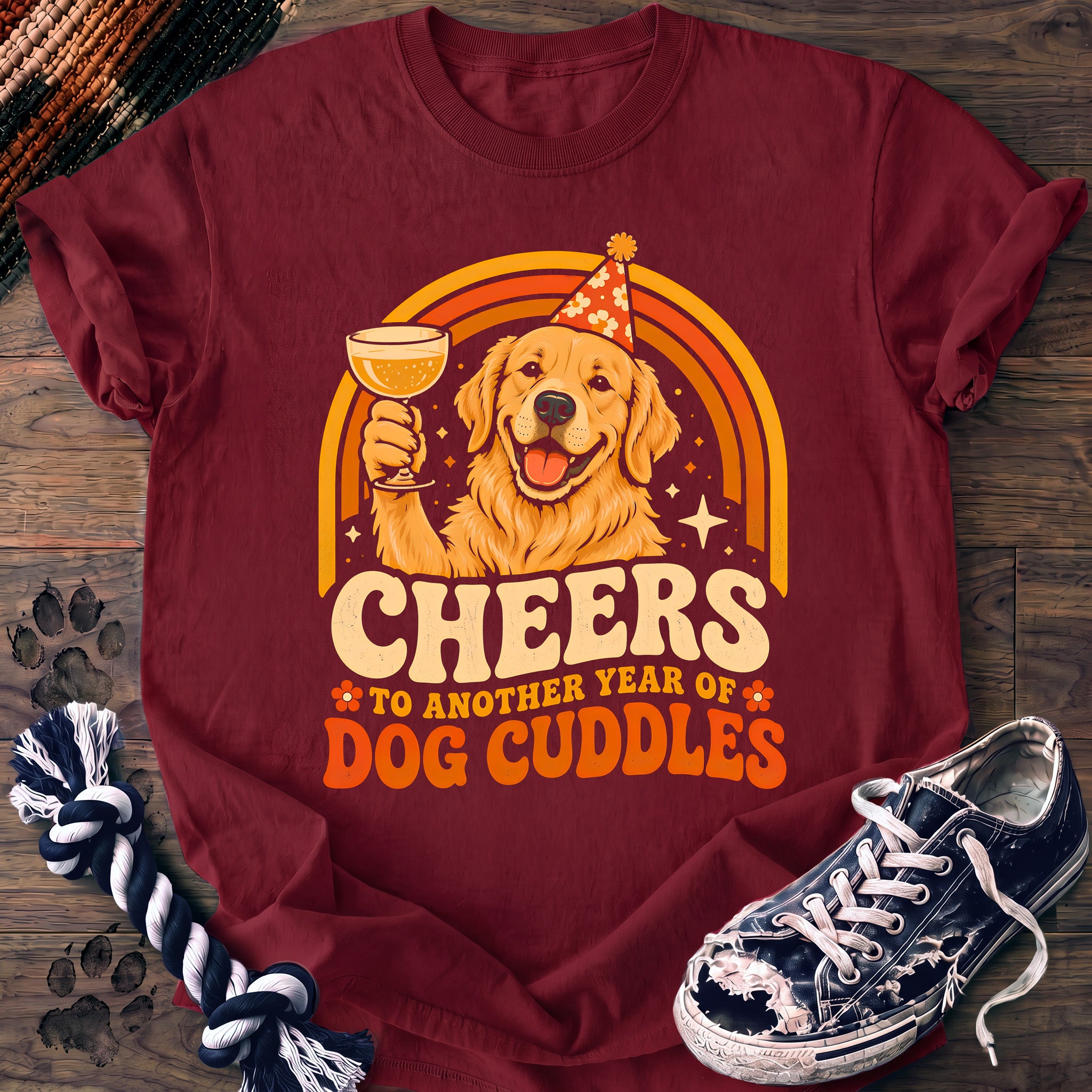 PAWSSION CLUB t-shirt in Crimson color - SKU PC-0143