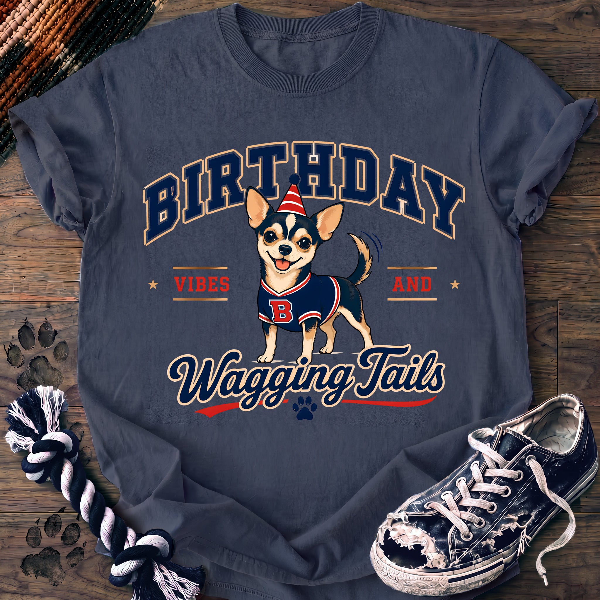 PAWSSION CLUB t-shirt in BlueJean color - SKU PC-0144