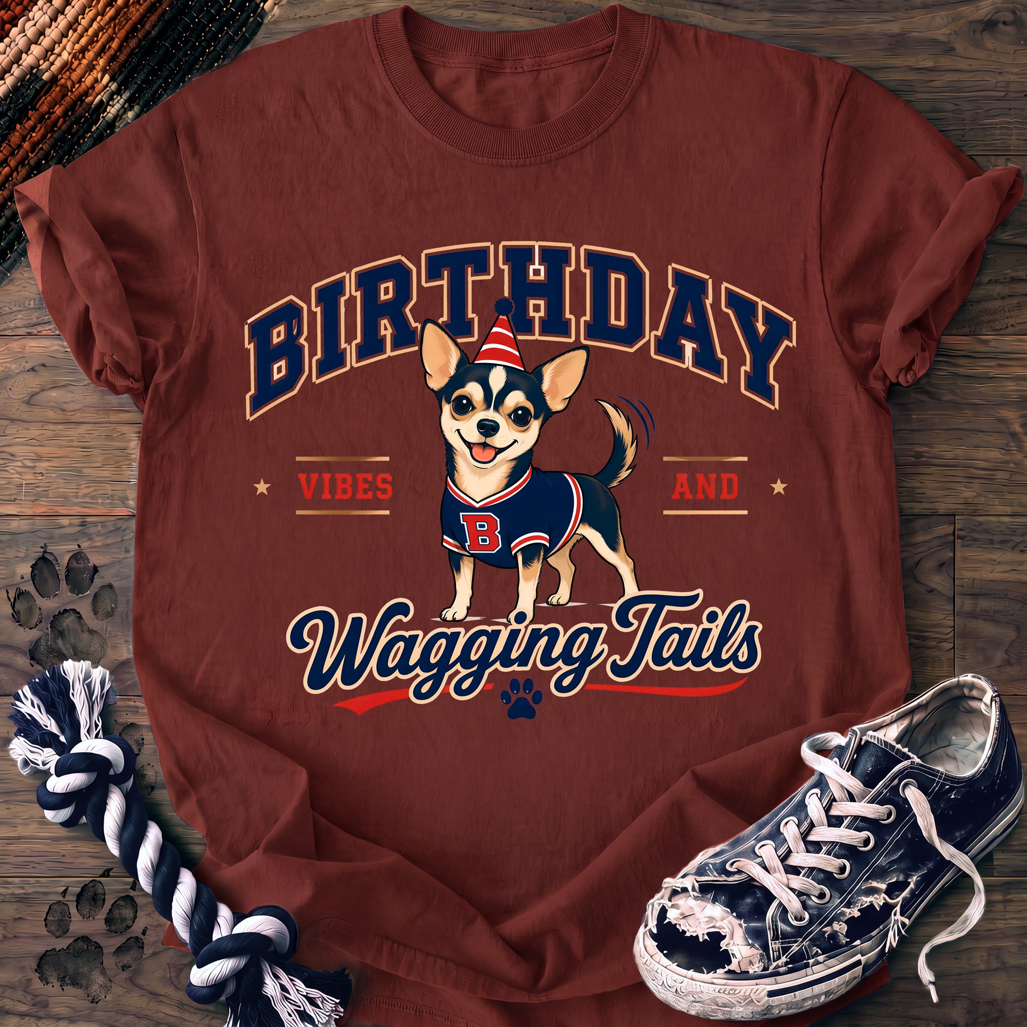 PAWSSION CLUB t-shirt in Brick color - SKU PC-0144