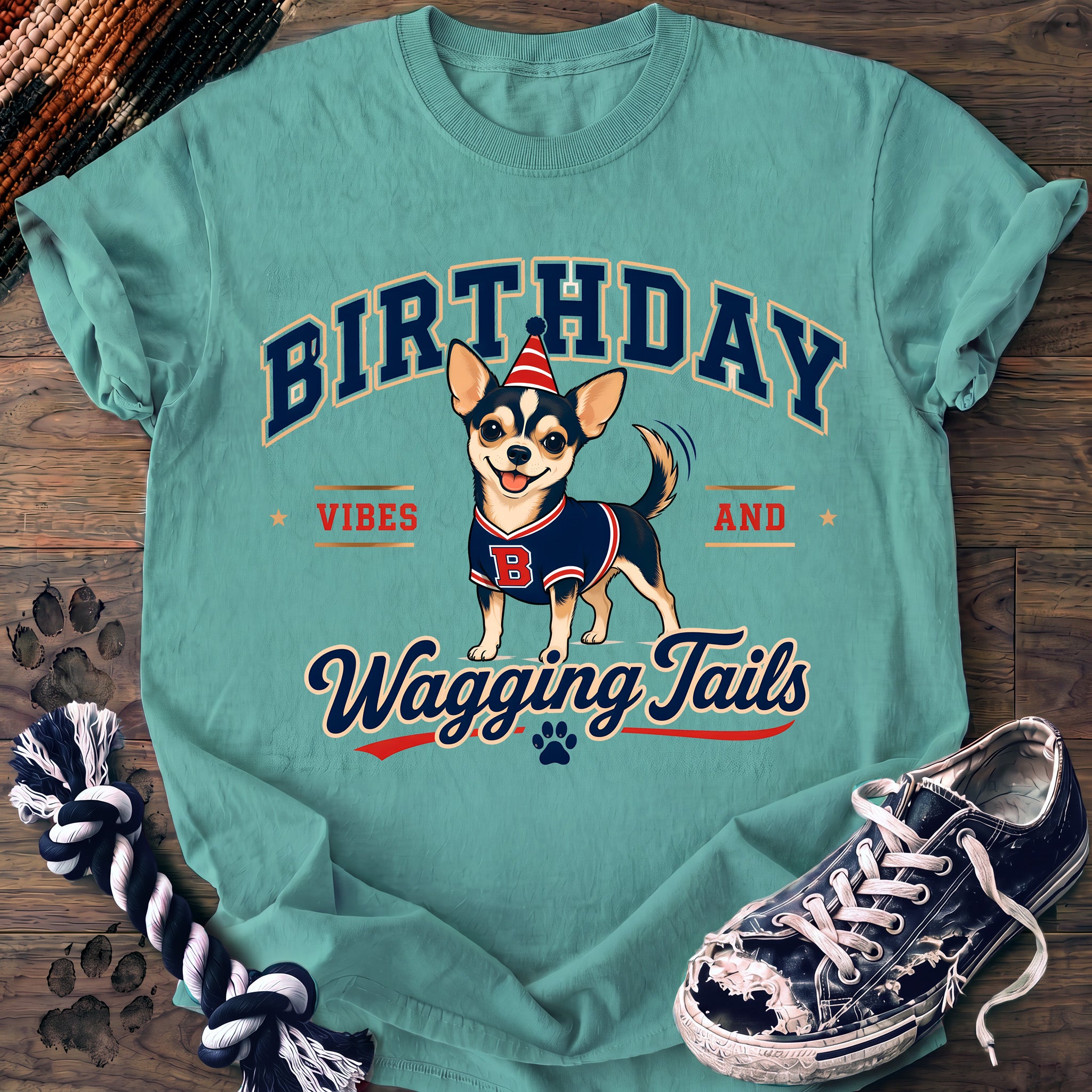 PAWSSION CLUB t-shirt in ChalkyMint color - SKU PC-0144