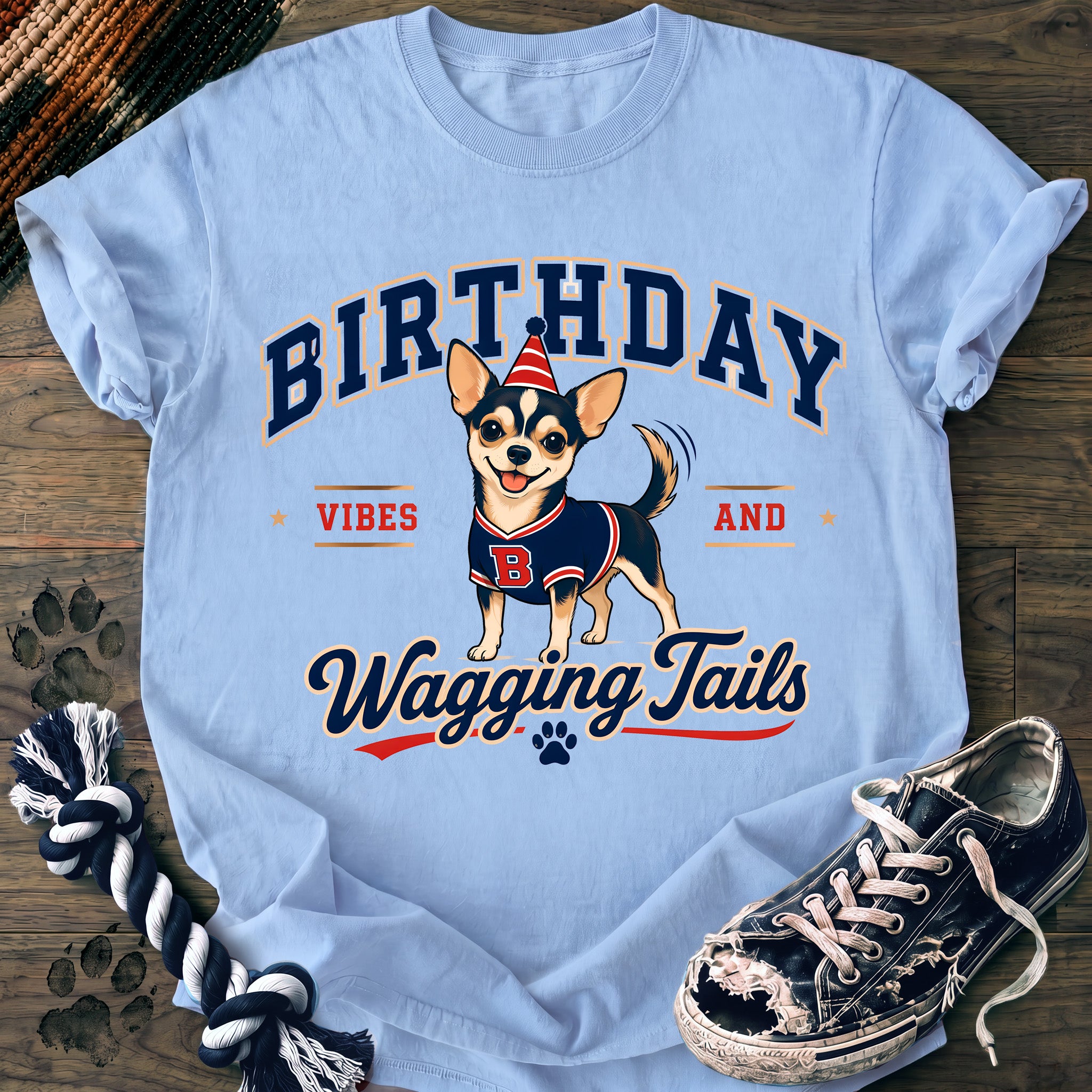 PAWSSION CLUB t-shirt in Chambray color - SKU PC-0144