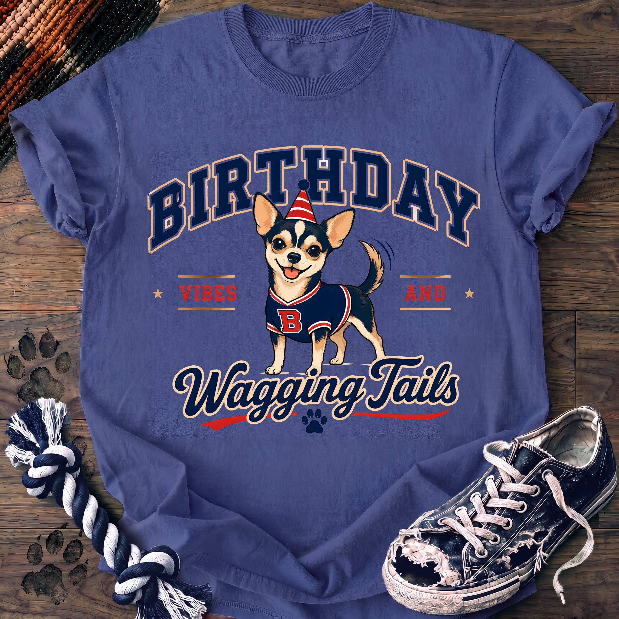 PAWSSION CLUB t-shirt in FloBlue color - SKU PC-0144