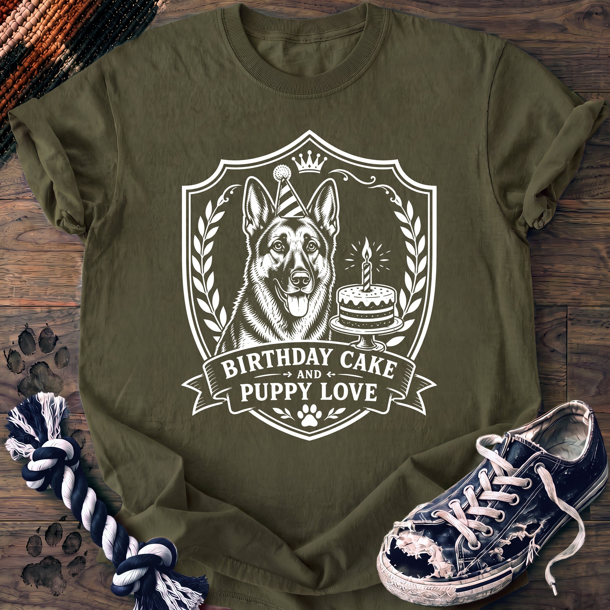 PAWSSION CLUB t-shirt in Moss color - SKU PC-0145