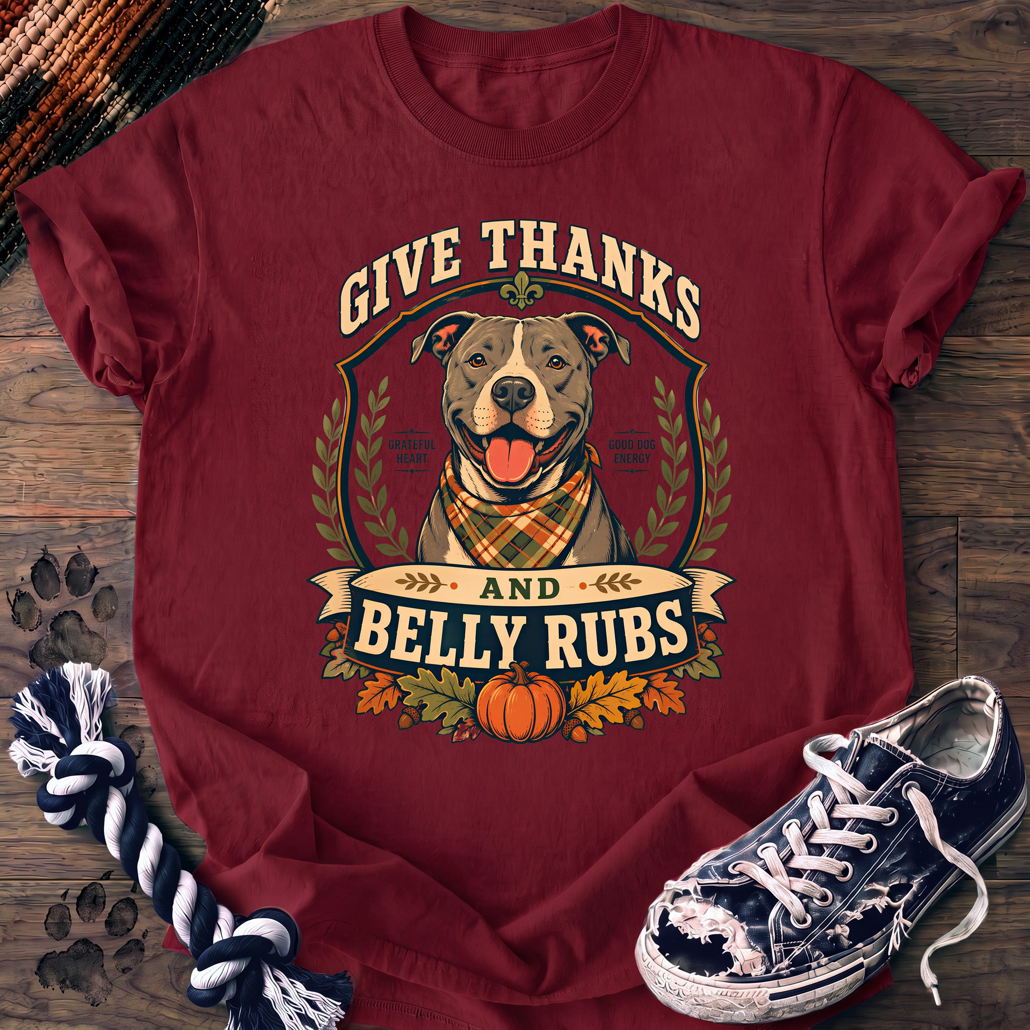 PAWSSION CLUB t-shirt in Crimson color - SKU PC-0147