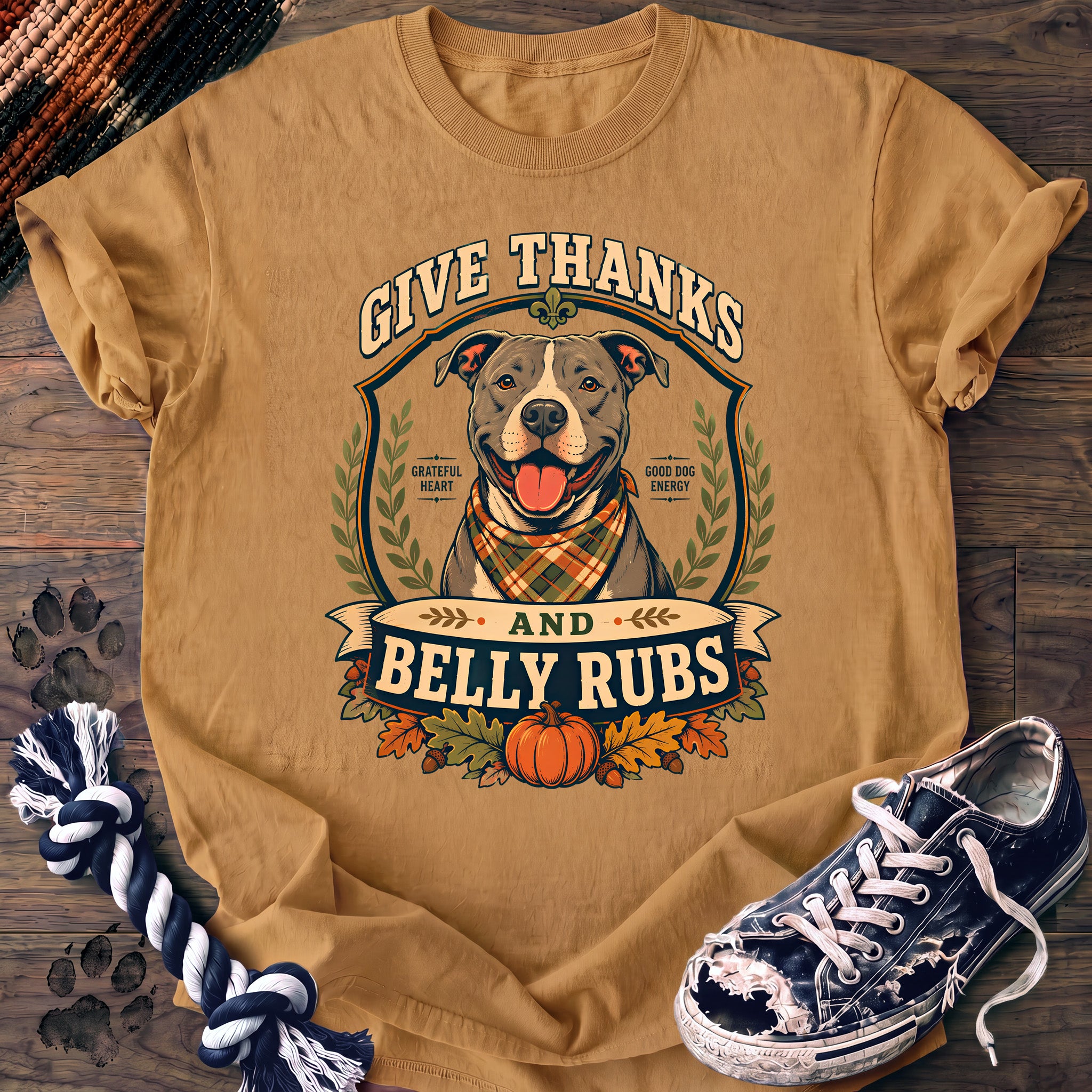PAWSSION CLUB t-shirt in Mustard color - SKU PC-0147