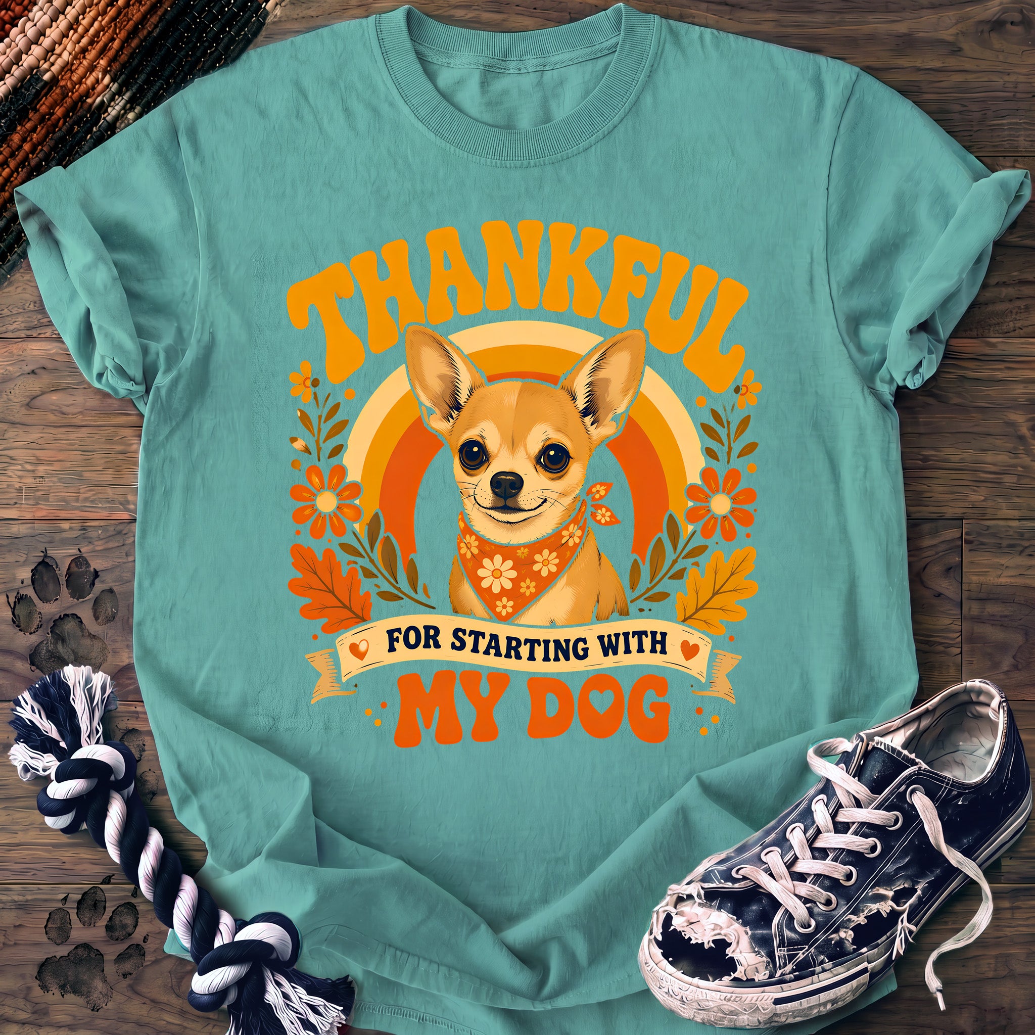 PAWSSION CLUB t-shirt in ChalkyMint color - SKU PC-0149