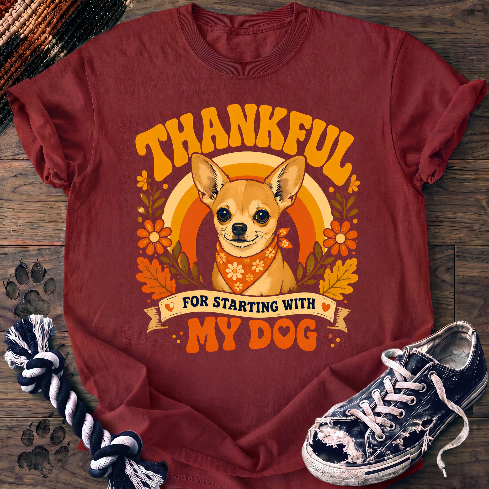 PAWSSION CLUB t-shirt in Chili color - SKU PC-0149