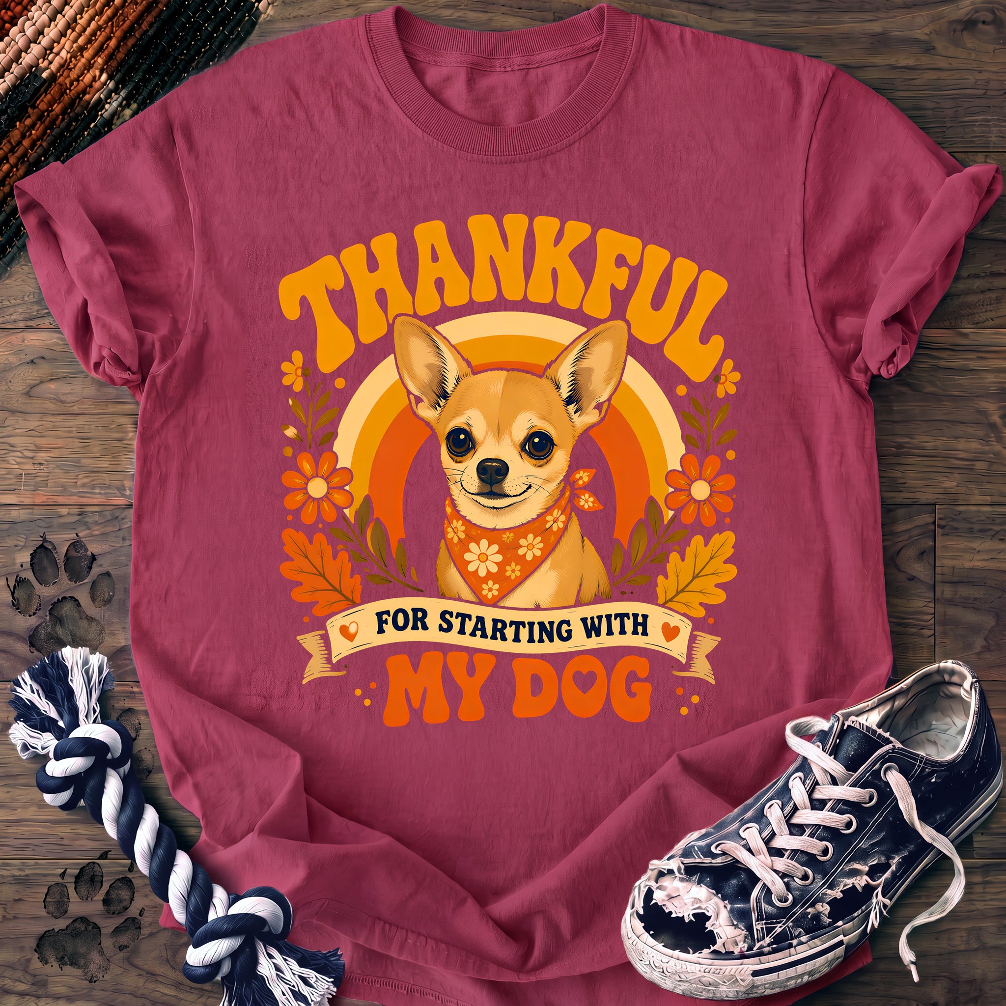 PAWSSION CLUB t-shirt in Crunchberry color - SKU PC-0149