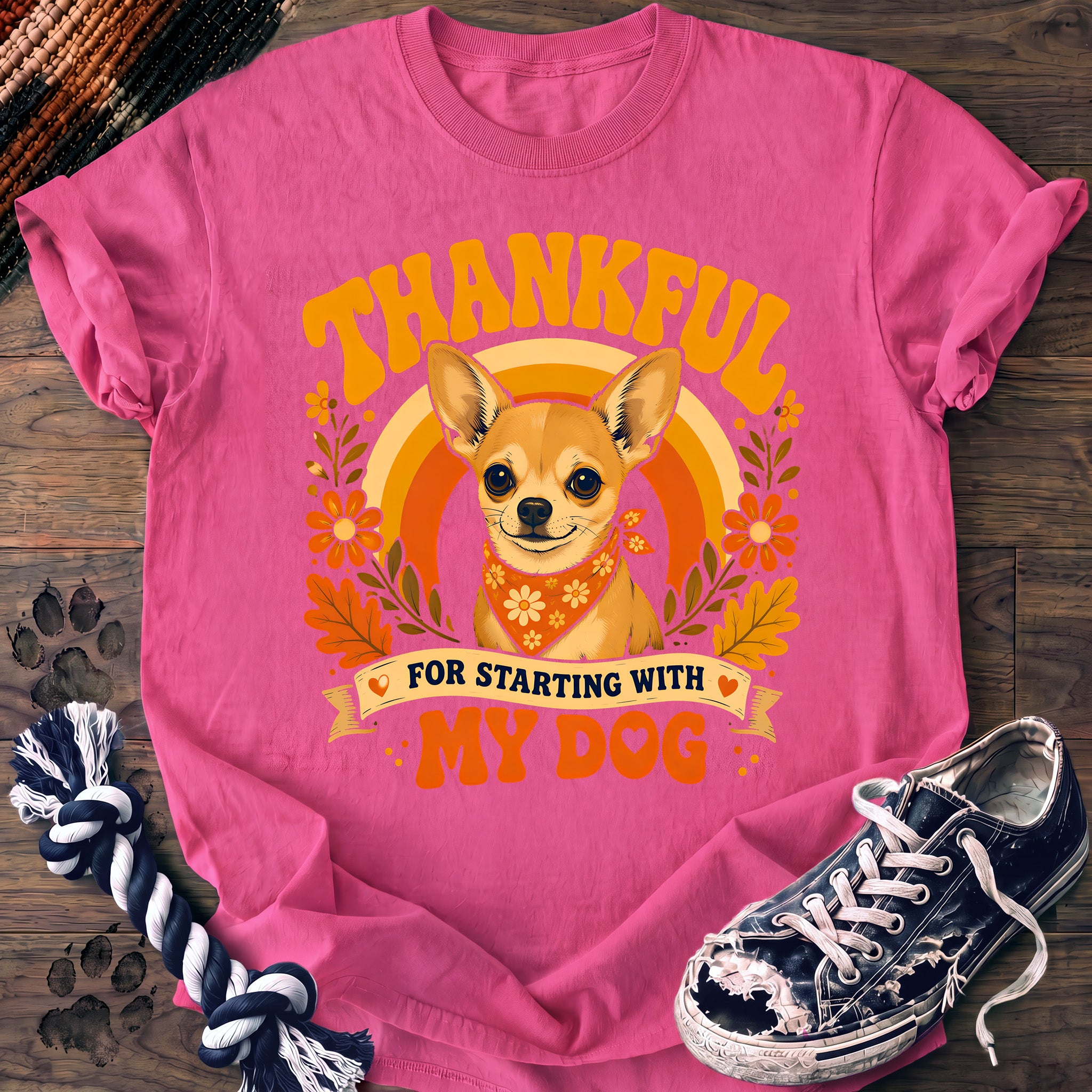 PAWSSION CLUB t-shirt in NeonPink color - SKU PC-0149